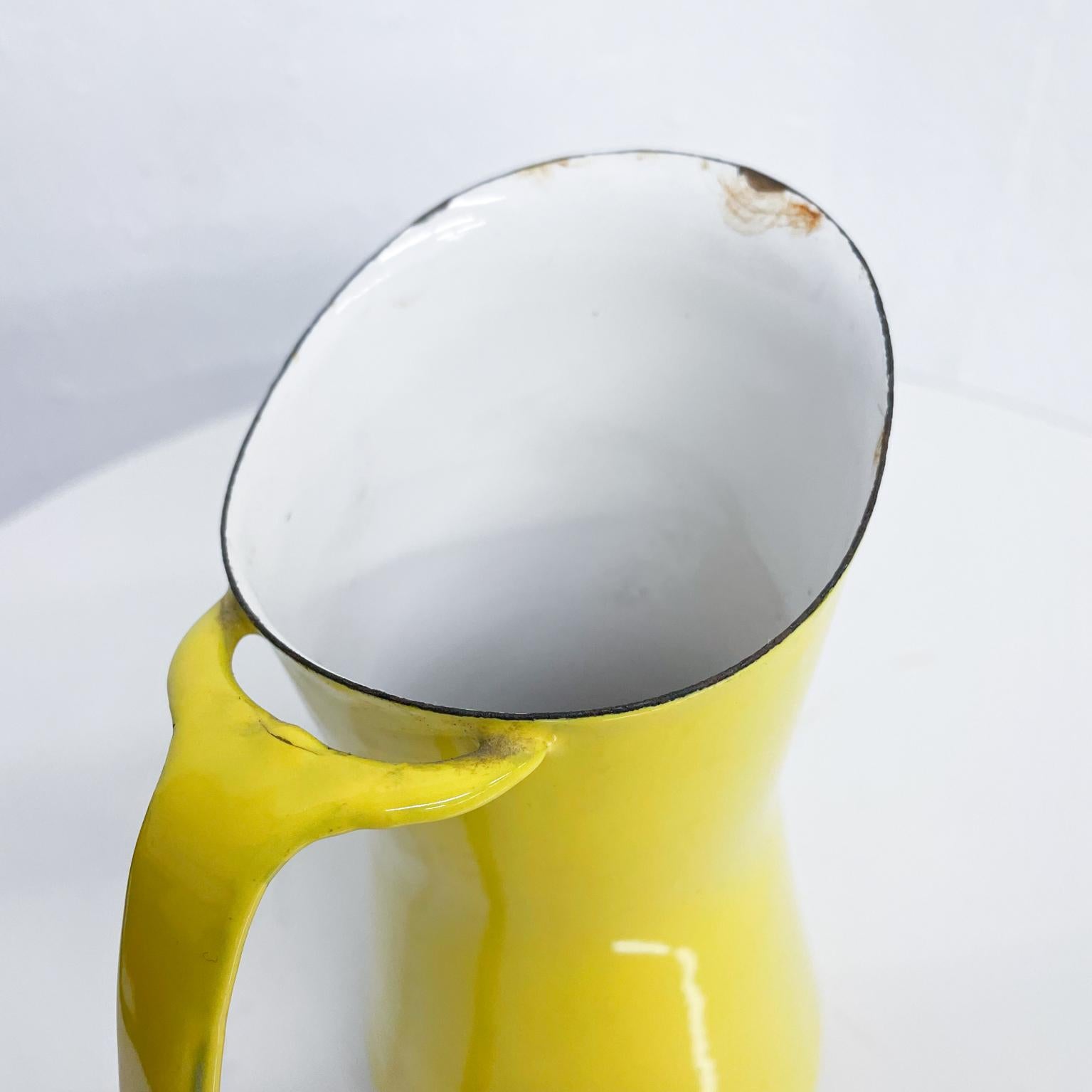 Jens Quistgaard Dansk Sunny Yellow Enamel Pitcher 1960s Denmark 1