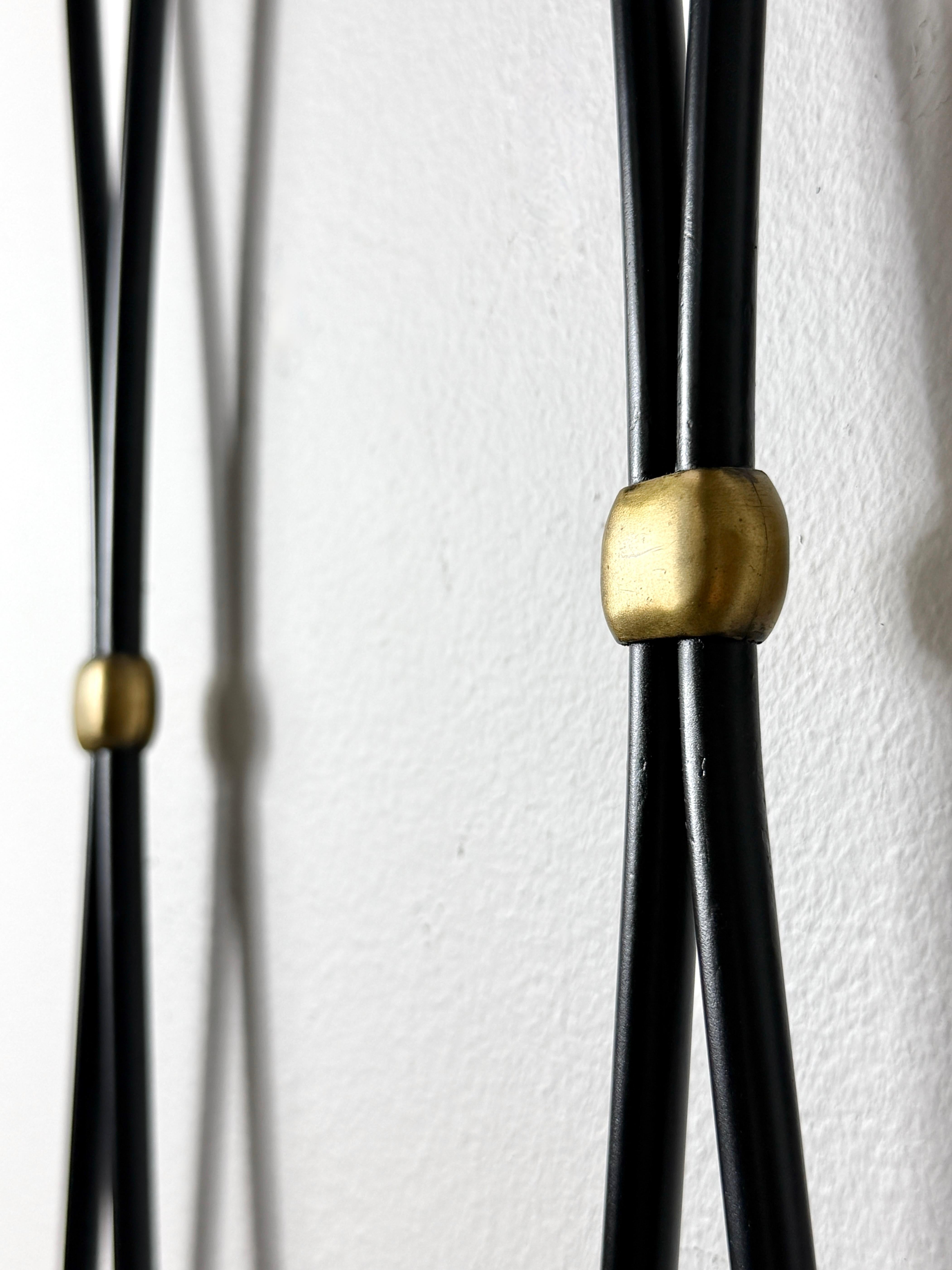Jens Quistgaard Fireplace Tool Set for Dansk, Iron and Brass Denmark 1960's in vendita 3