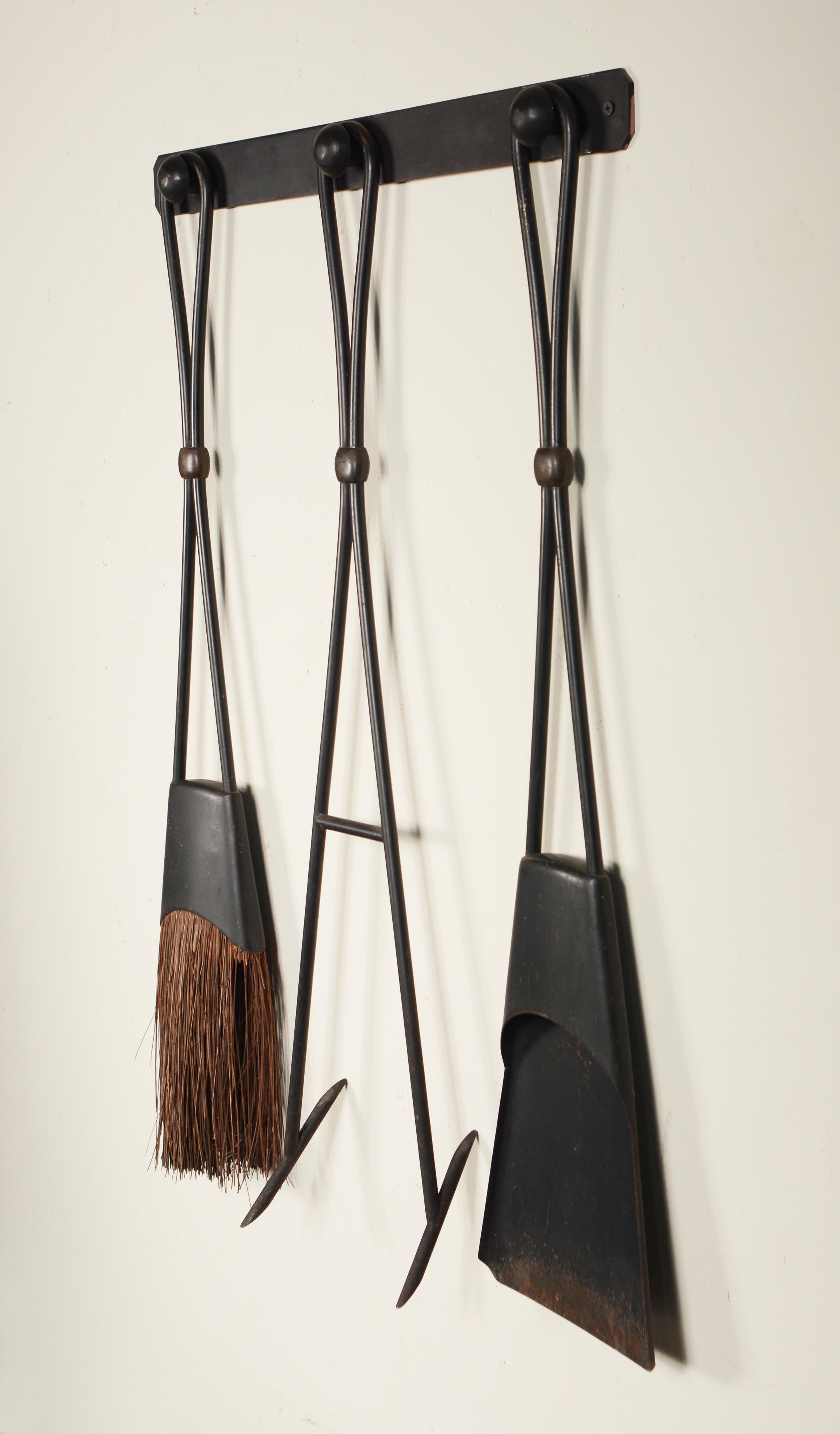 Mid-Century Modern Outils de cheminée Jens Quistgaard pour Dansk Designs en vente