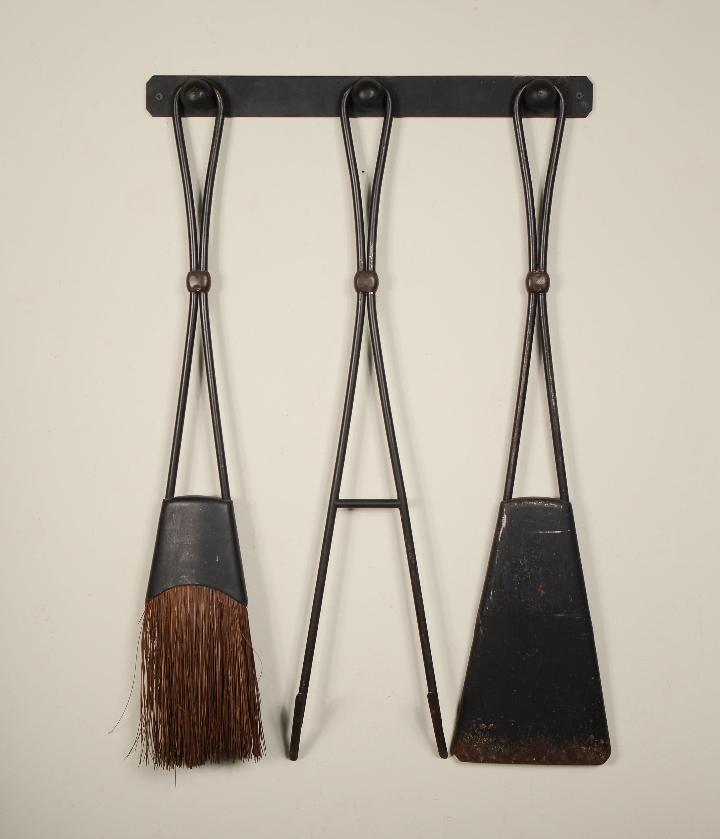 Mid-Century Modern Jens Quistgaard Fireplace Tools for Dansk Designs For Sale