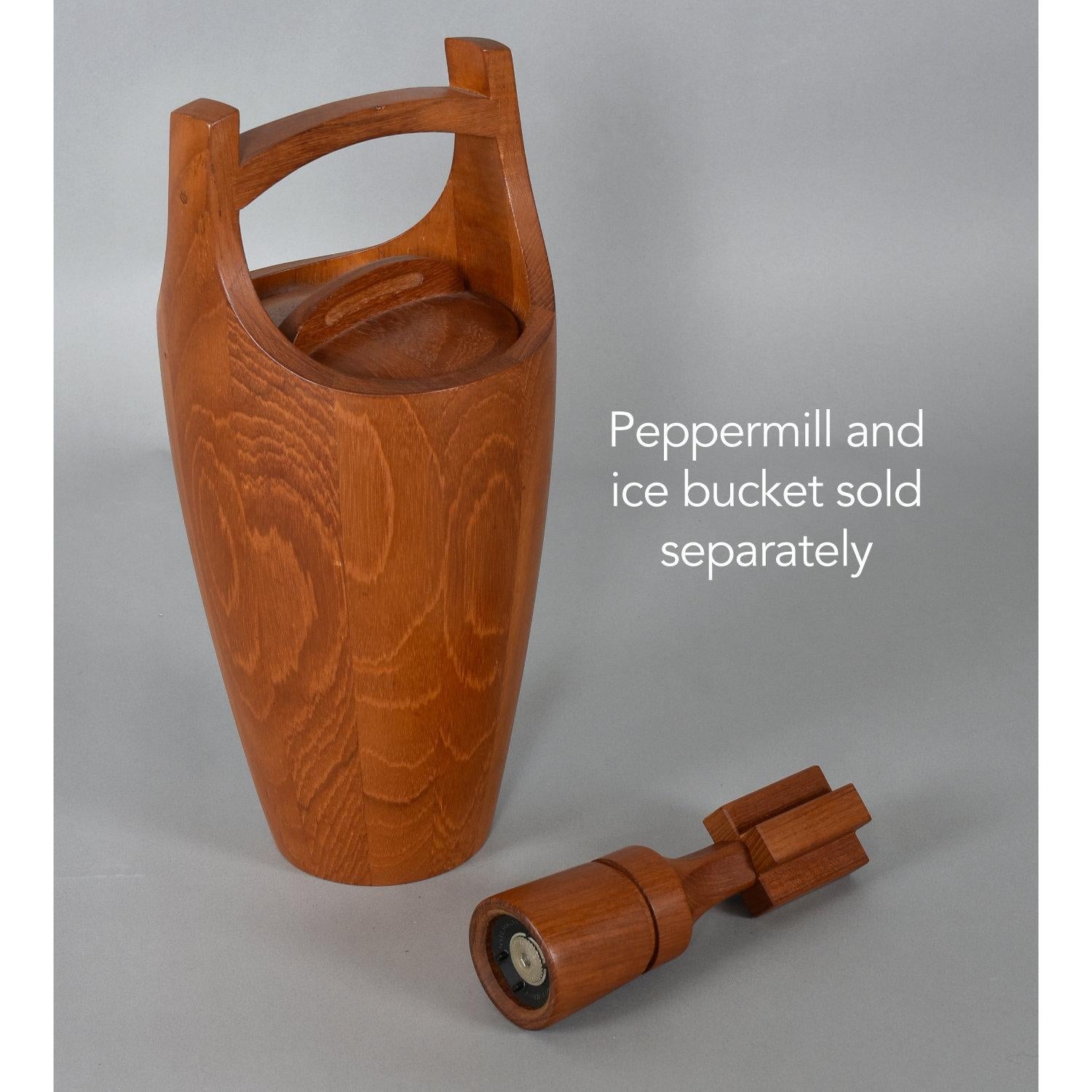 Scandinavian Modern Jens Quistgaard for Dansk Chess King Model 891 Danish Teak Salt and Pepper Mill