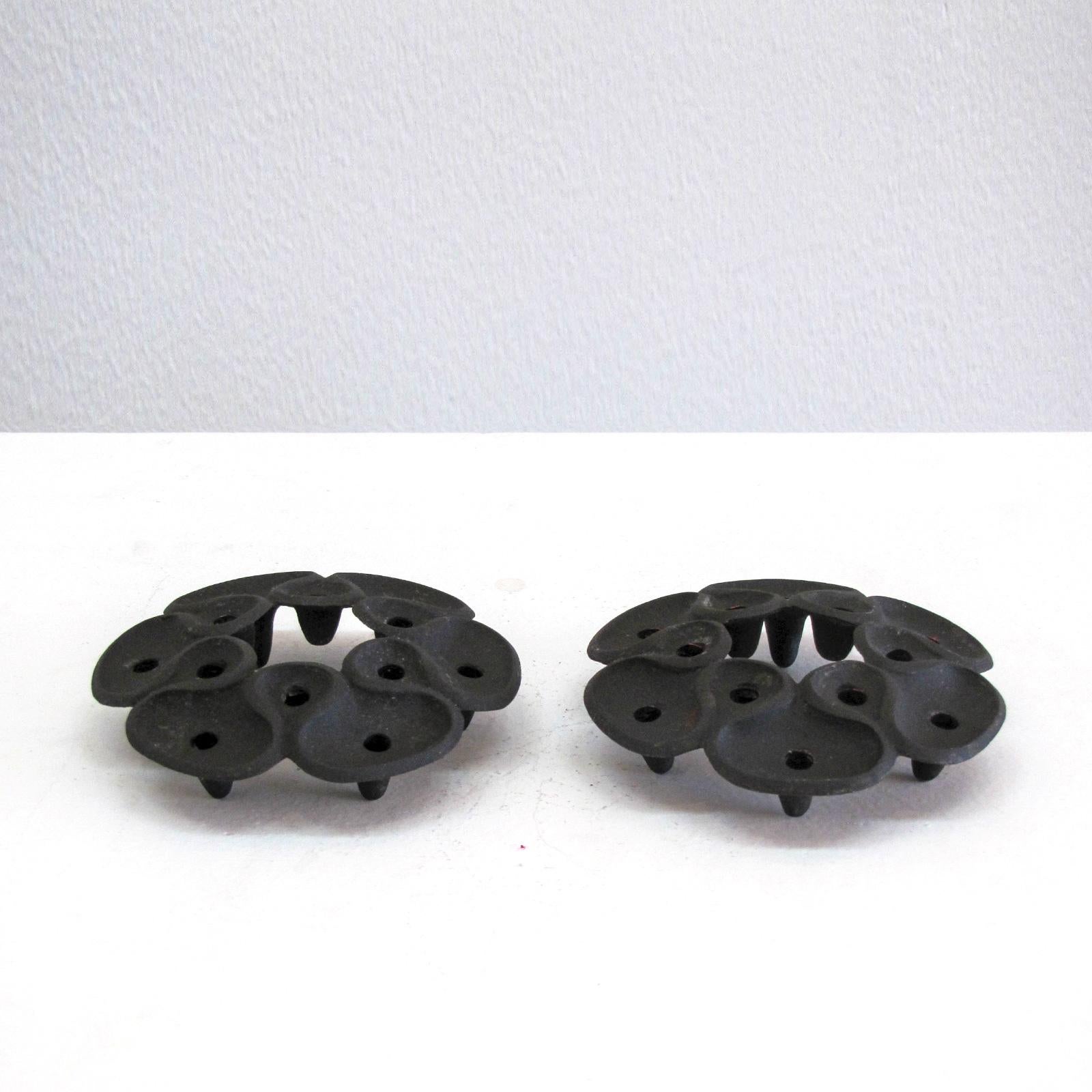 Iron Jens Quistgaard for Dansk IHQ Candleholders, 1960 For Sale