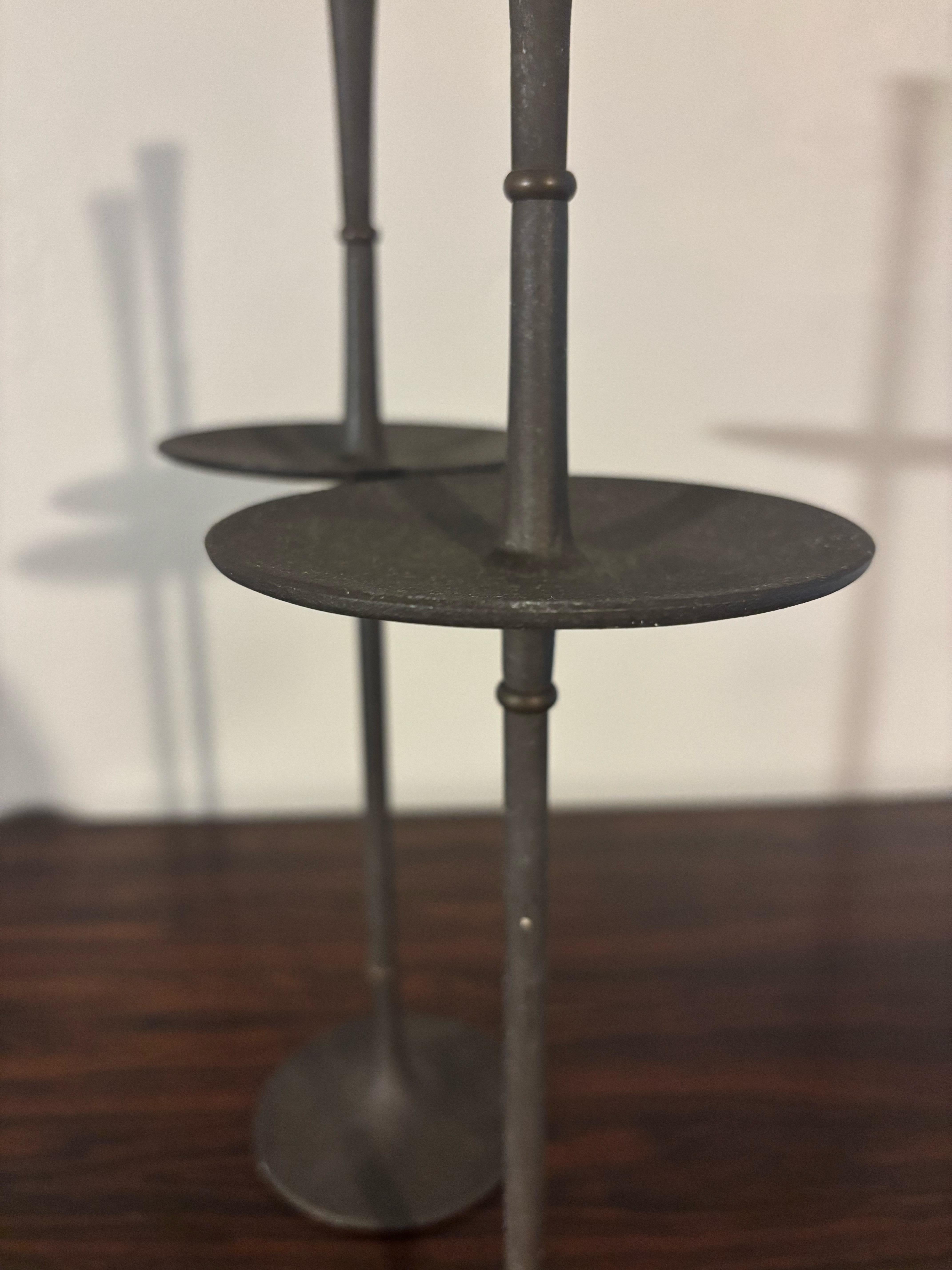 Mid-Century Modern Jens Quistgaard for Dansk IHQ Cast Iron Candlesticks, 1960s
