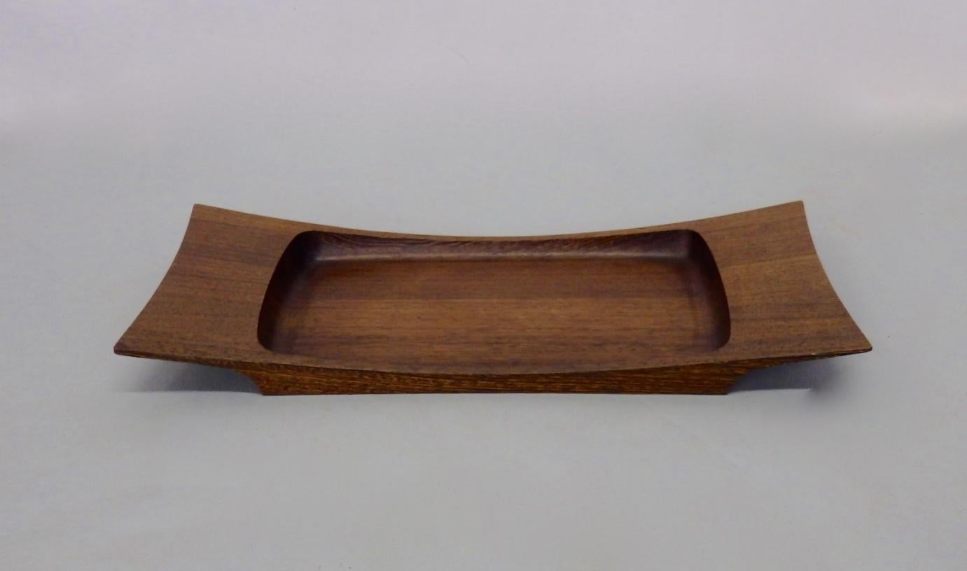 From the JHQ Dansk rare wood series. Wenge low serving or dresser top tray.