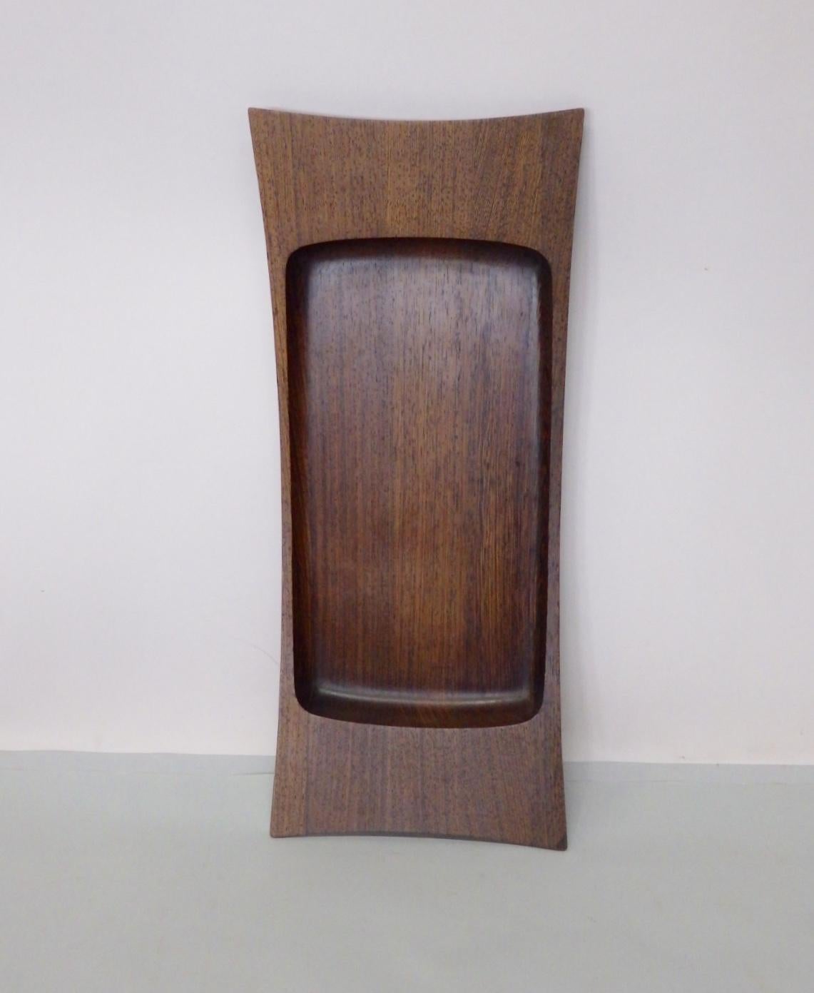 Danish Jens Quistgaard for Dansk Low Profile Wenge Wood Serving or Dresser Tray For Sale