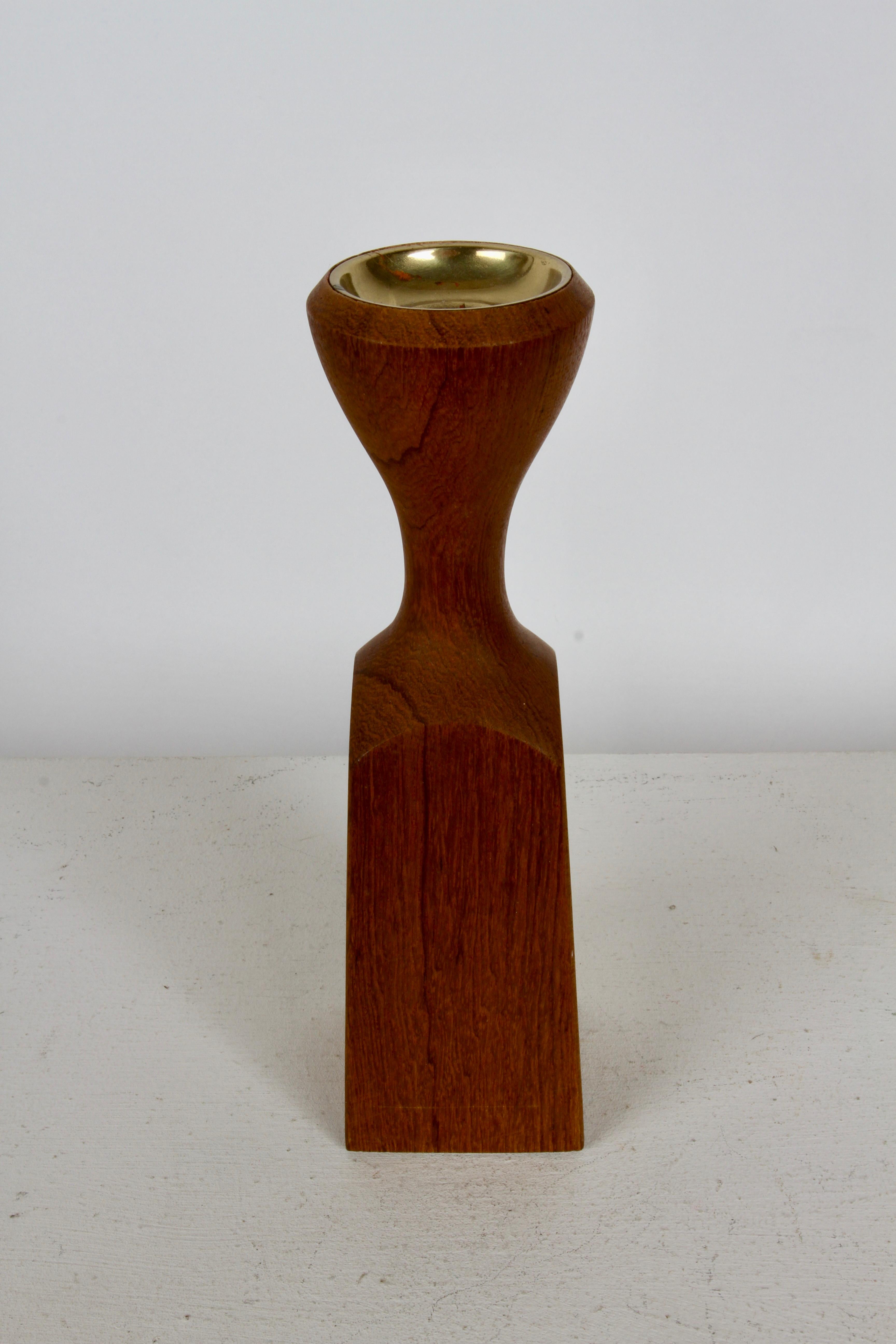 Jens Quistgaard for Dansk MCM Teak set of 6 Graduated Sizes - Candle Holders For Sale 4