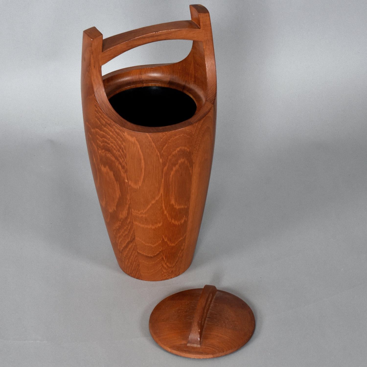 Scandinavian Modern Jens Quistgaard for Dansk Solid Teak Danish Congo Ice Bucket Model 810 For Sale