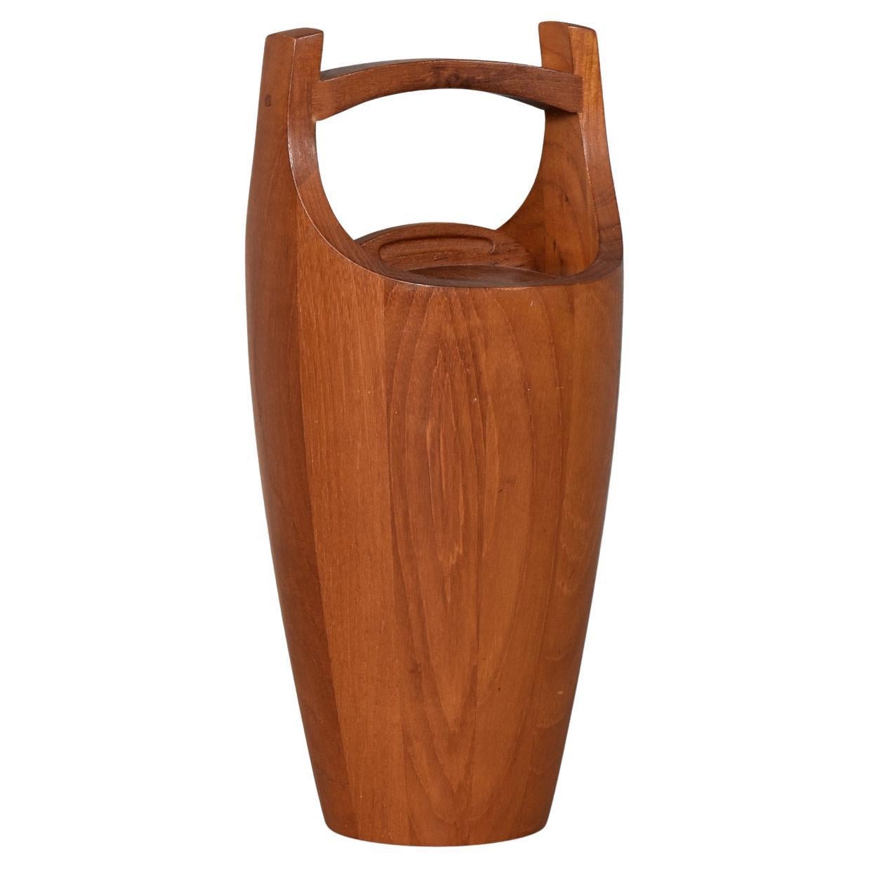 Jens Quistgaard for Dansk Solid Teak Danish Congo Ice Bucket Model 810