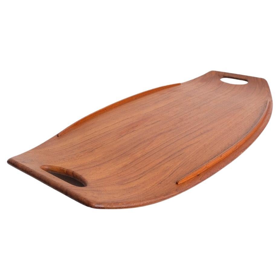 Jens Quistgaard für Dansk: Surfboard-Serviertablett aus Teakholz im Angebot