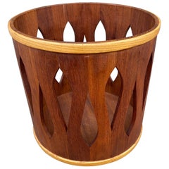 Jens Quistgaard for Dansk Teak Waste Basket or Towel Holder