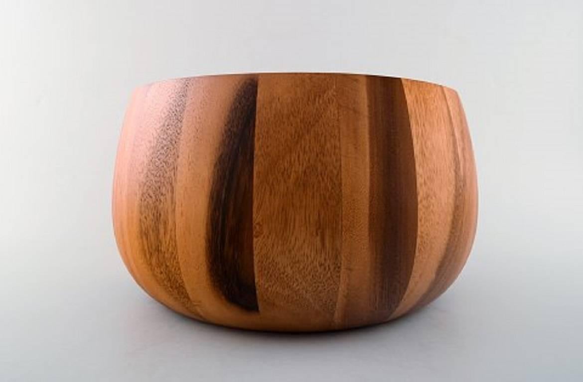 Jens Quistgaard for Digsmed large bowl of staved teak.
Measures: 24 x 14.5 cm.
Very good condition.
Stamped.