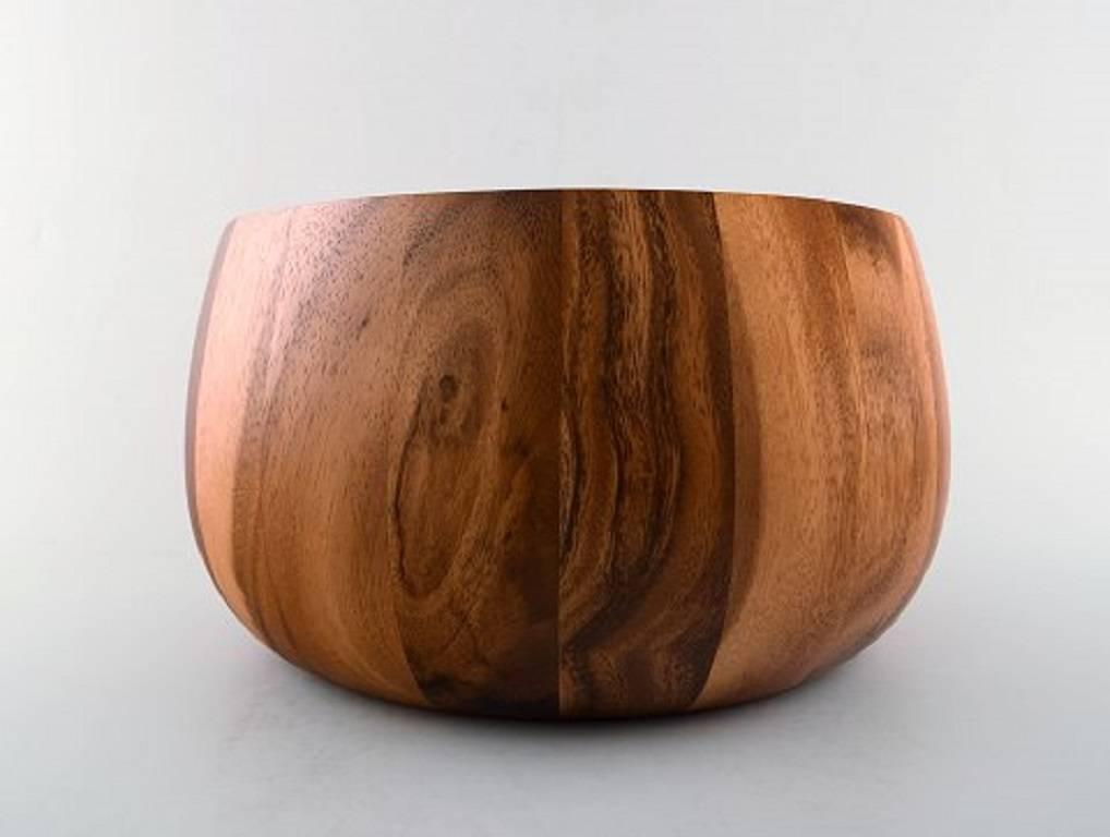 Scandinavian Modern Jens Quistgaard for Digsmed Large Bowl of Staved Teak For Sale