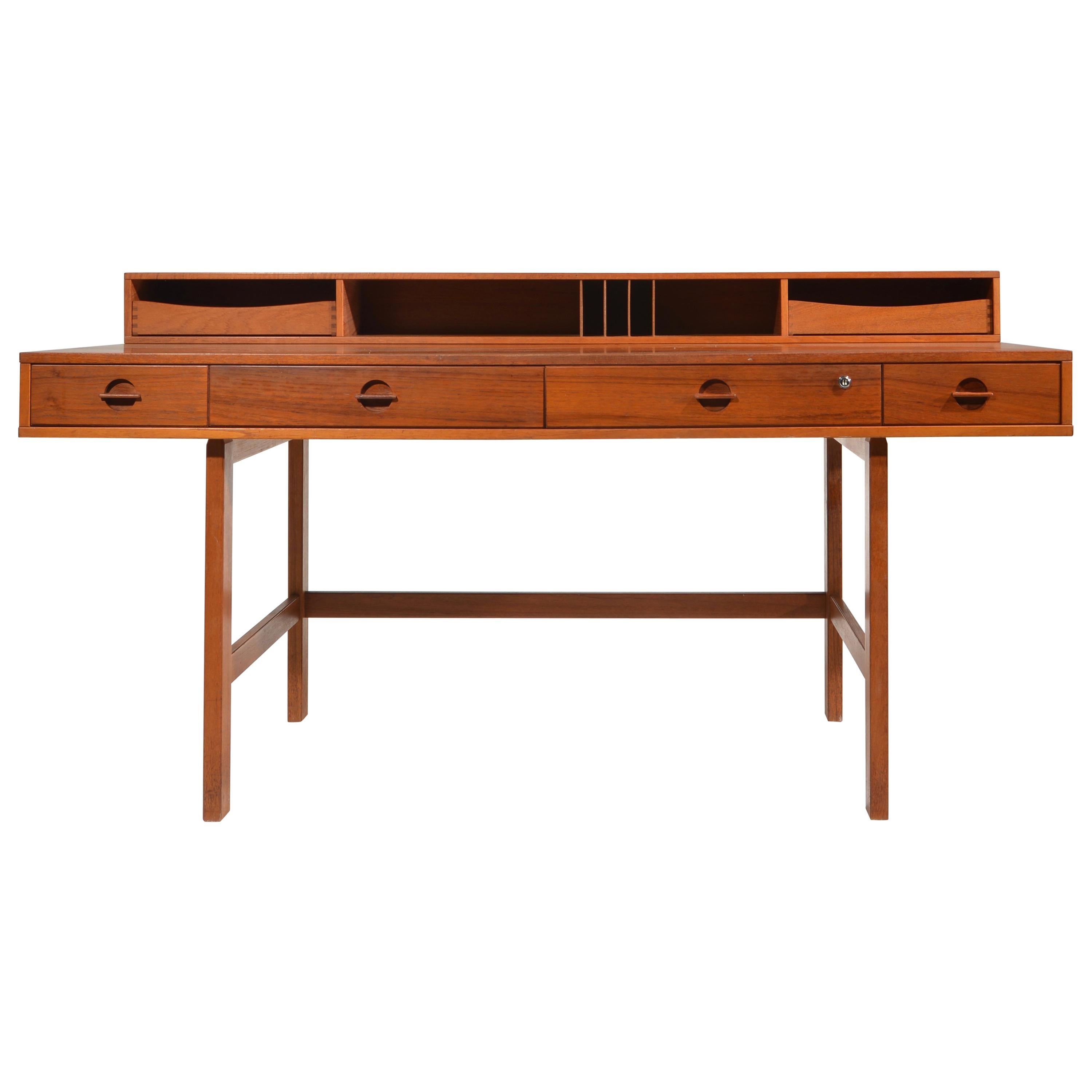 Jens Quistgaard for Løvig Teak Flip-Top Executive Desk, 1966