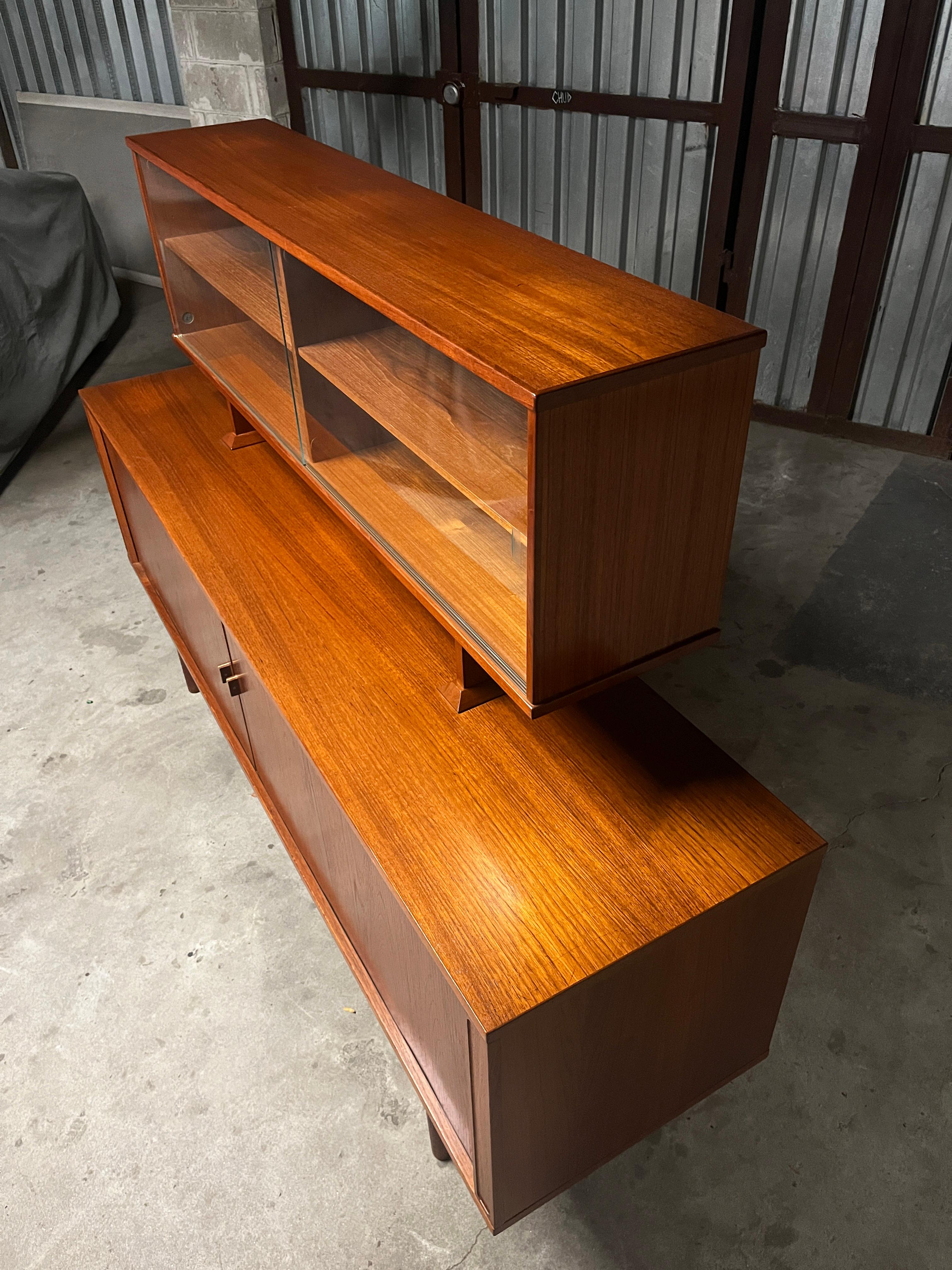 Jens Quistgaard for Peter Løvig Nielsen Tambour Door Teak Credenza 1973 'Signed' In Good Condition For Sale In Brooklyn, NY