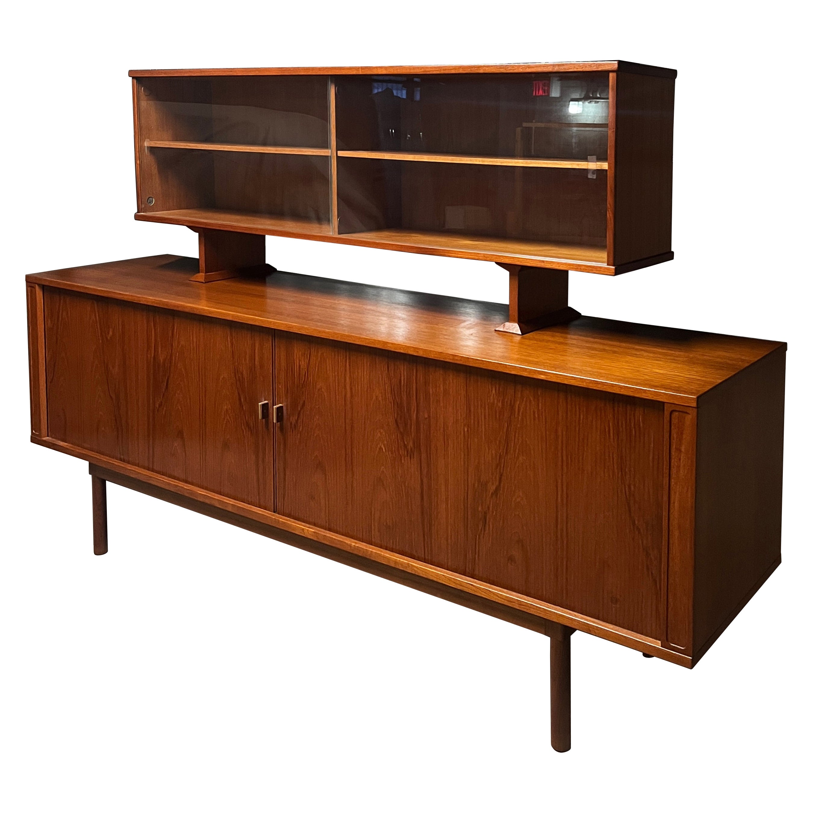 Jens Quistgaard for Peter Løvig Nielsen Tambour Door Teak Credenza 1973 'Signed'
