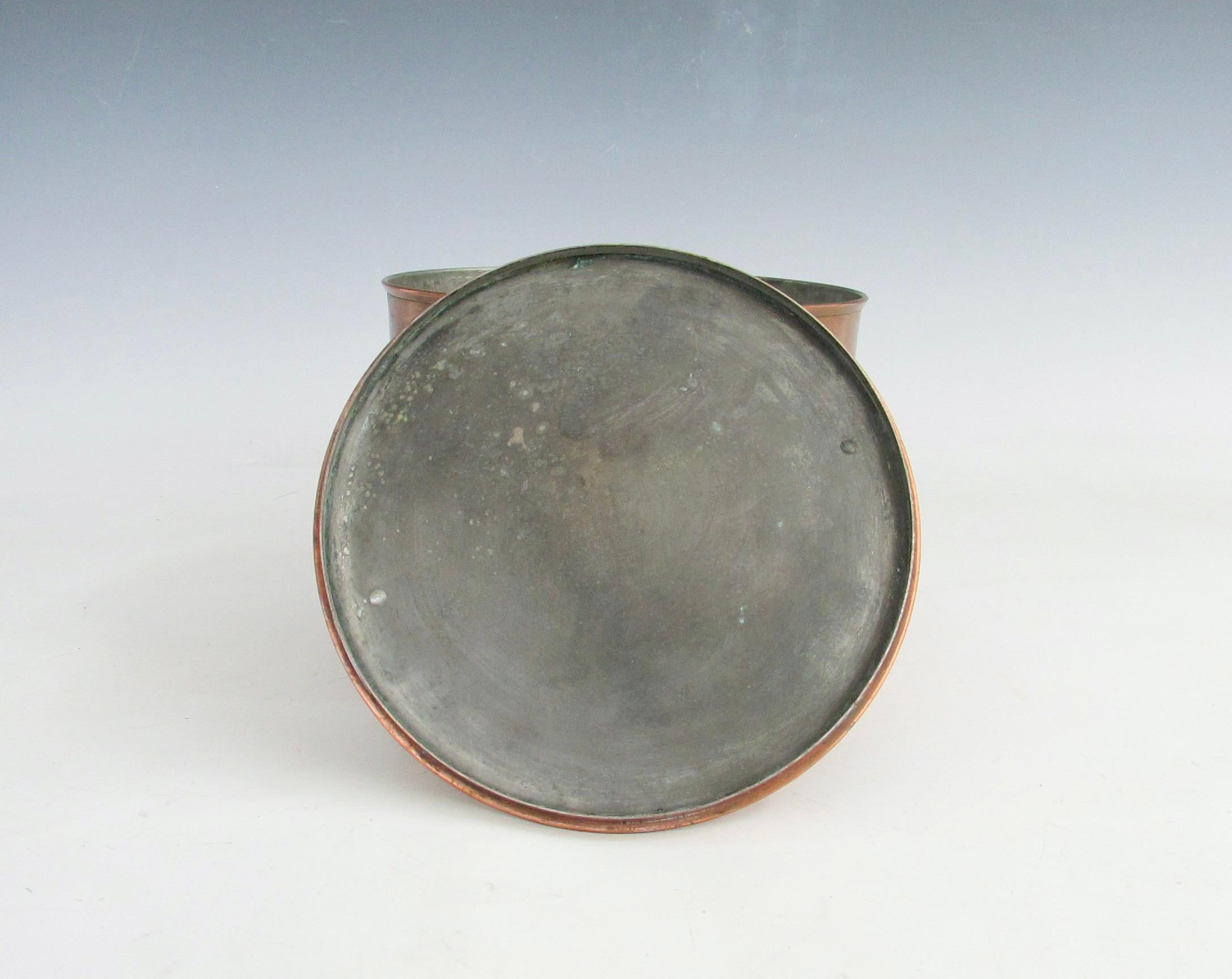 Jens Quistgaard JHQ Cubitera de cobre con inserto de porcelana para Dansk Dinamarca Latón en venta