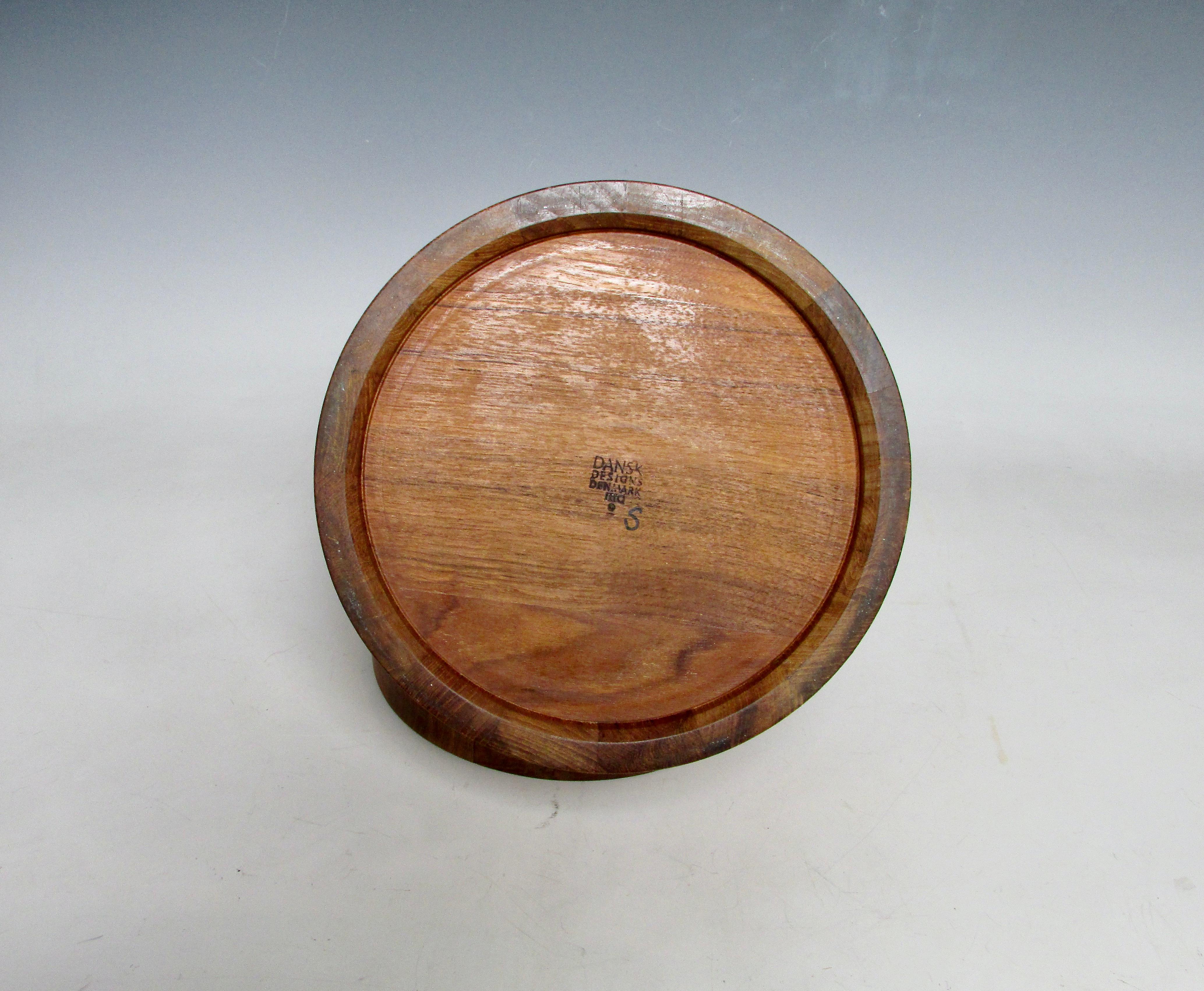 Jens Quistgaard JHQ Dansk Denmark Round Teak Ice Bucket For Sale 2