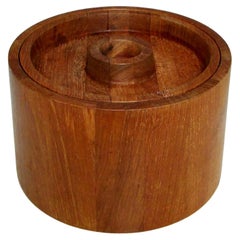 Jens Quistgaard JHQ Dansk Denmark Round Teak Ice Bucket