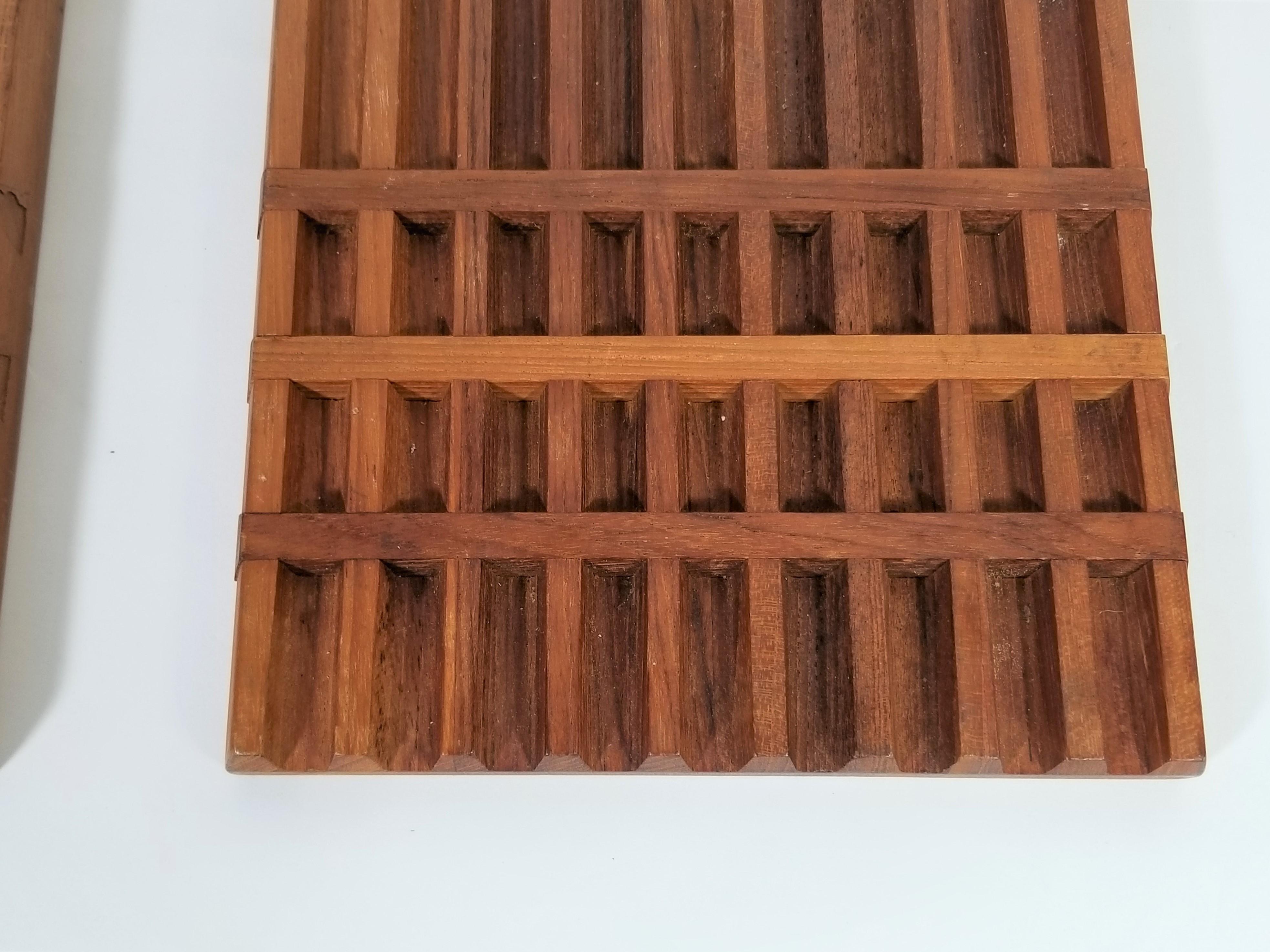 20th Century Jens Quistgaard JHQ for Dansk Denmark Pair of Teak Grates For Sale