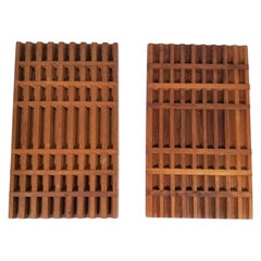 Jens Quistgaard JHQ for Dansk Denmark Pair of Teak Grates