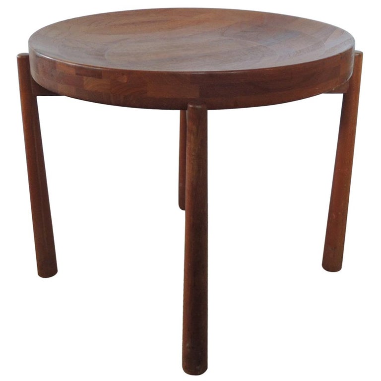 Jens Quistgaard MidCentury Modern Round Tray Side Table at 1stDibs