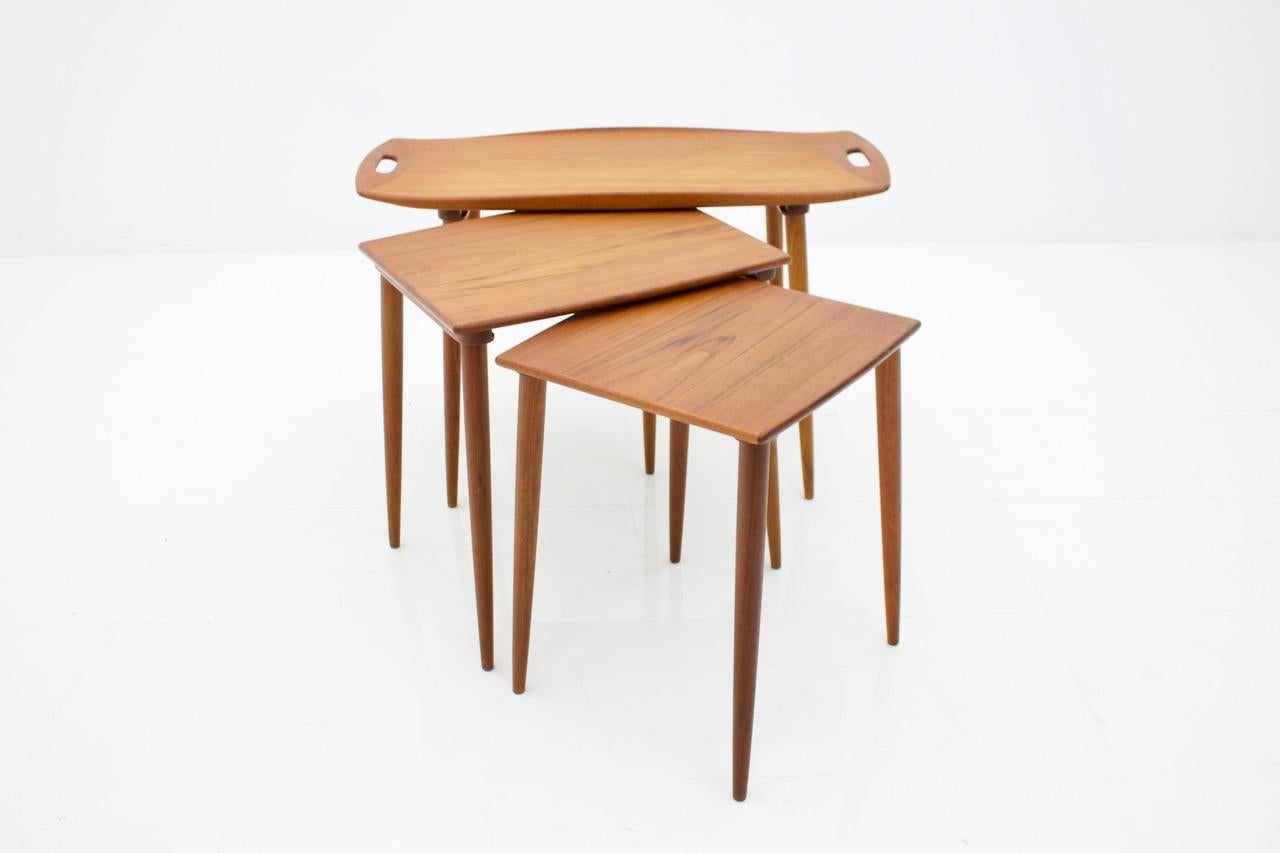 Danish Jens Quistgaard Nesting Tables in Teak Wood, Denmark, 1960s