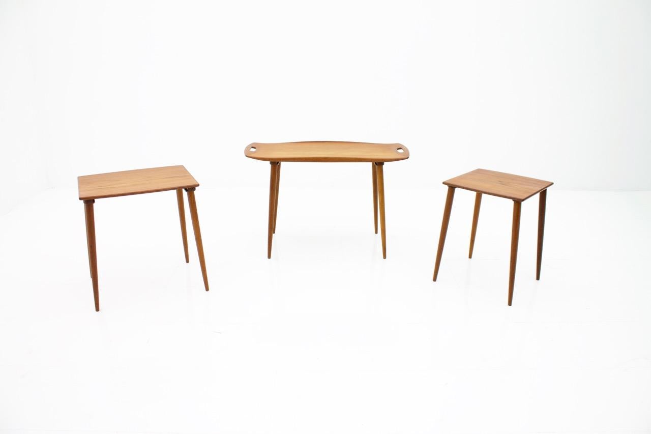 Jens Quistgaard Nesting Tables in Teak Wood, Denmark, 1960s In Good Condition In Frankfurt / Dreieich, DE