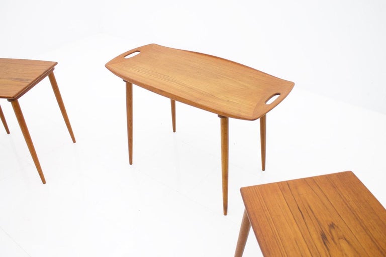 Jens Quistgaard Nesting Tables in Teak Wood, Denmark, 1960s For Sale at 1stdibs