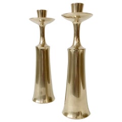 Jens Quistgaard Pair of Brass Candlesticks for Dansk Design, 1950