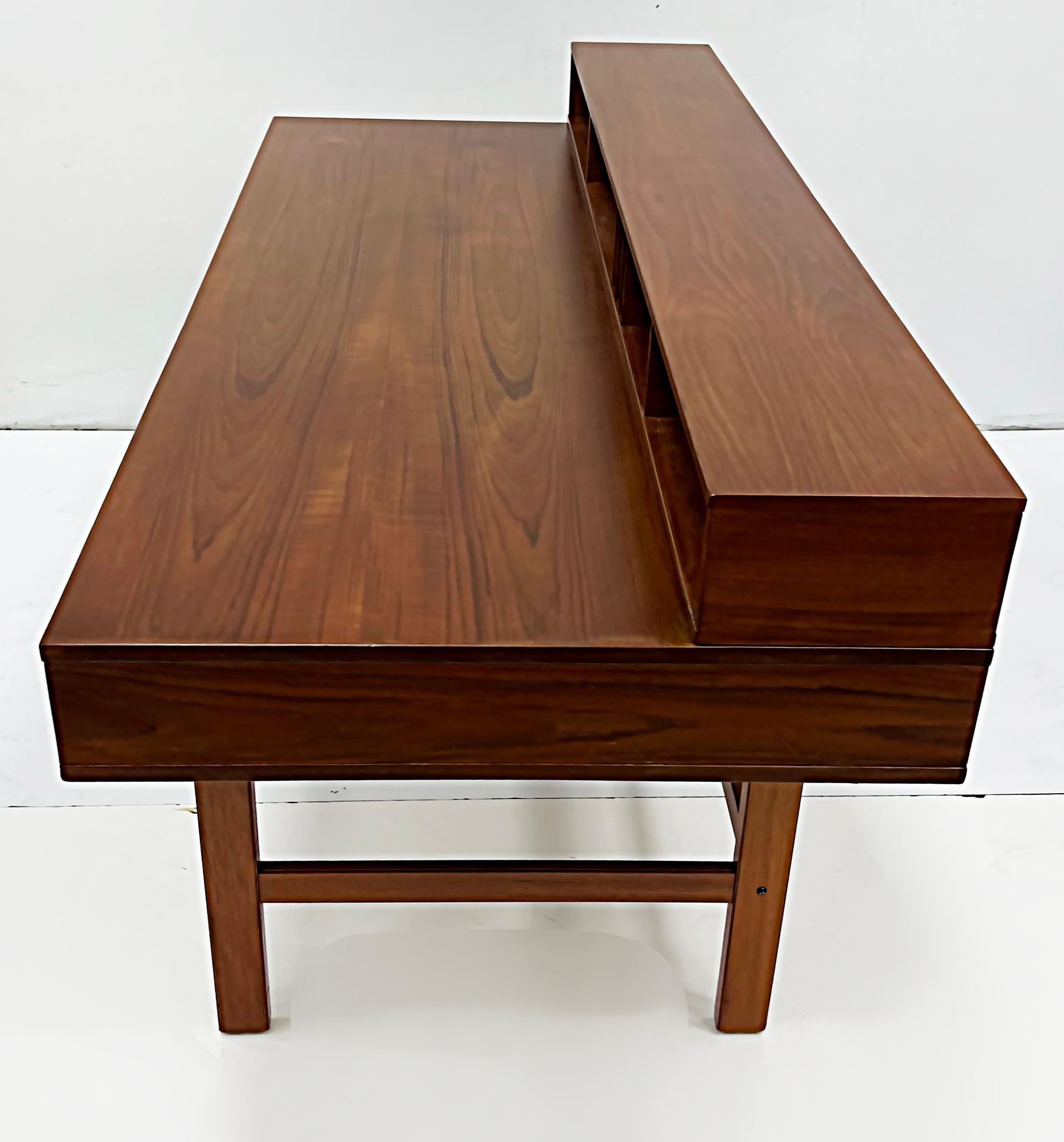 Late 20th Century Jens Quistgaard Peter Løvig Nielsen Flip-Top Teak Desk, Danish Modern For Sale