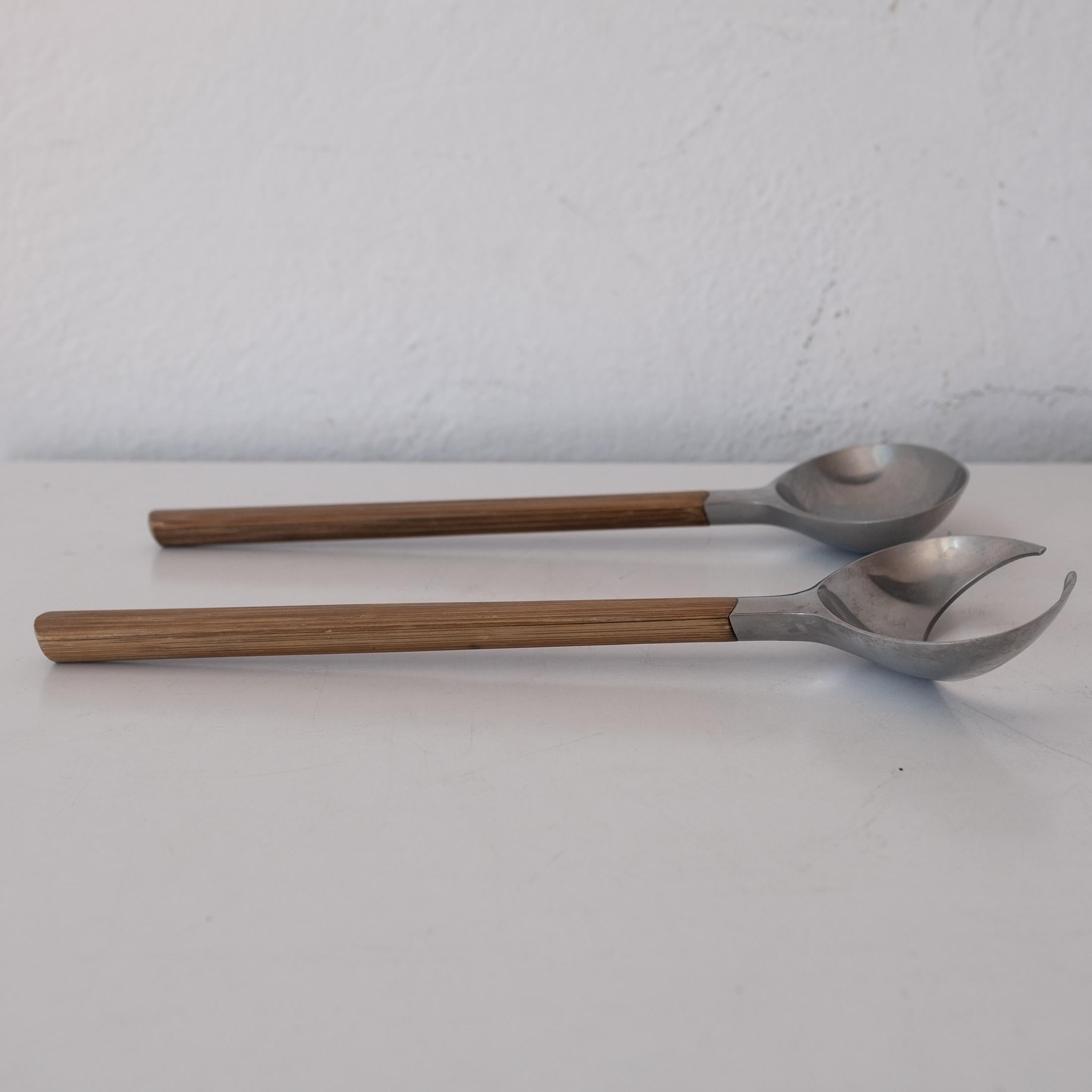 Mid-20th Century Jens Quistgaard Rare Dansk Toke Stainless Flatware Serving Pieces For Sale