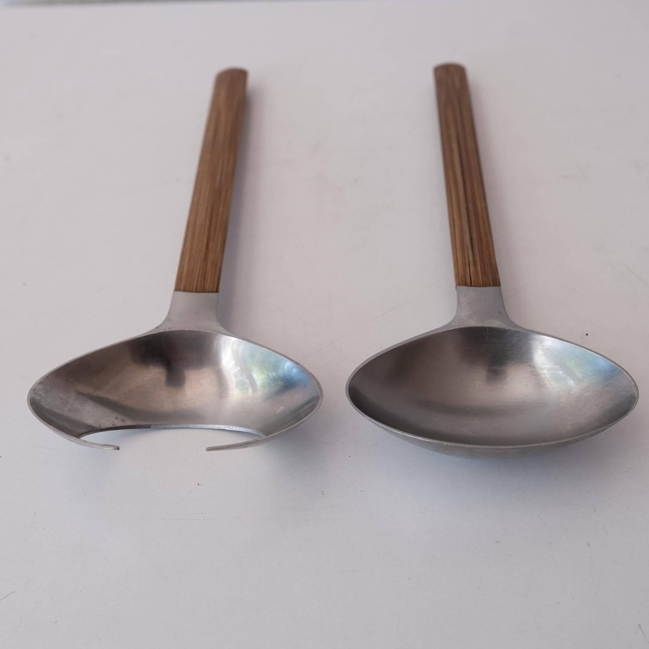 Stainless Steel Jens Quistgaard Rare Dansk Toke Stainless Flatware Serving Pieces For Sale