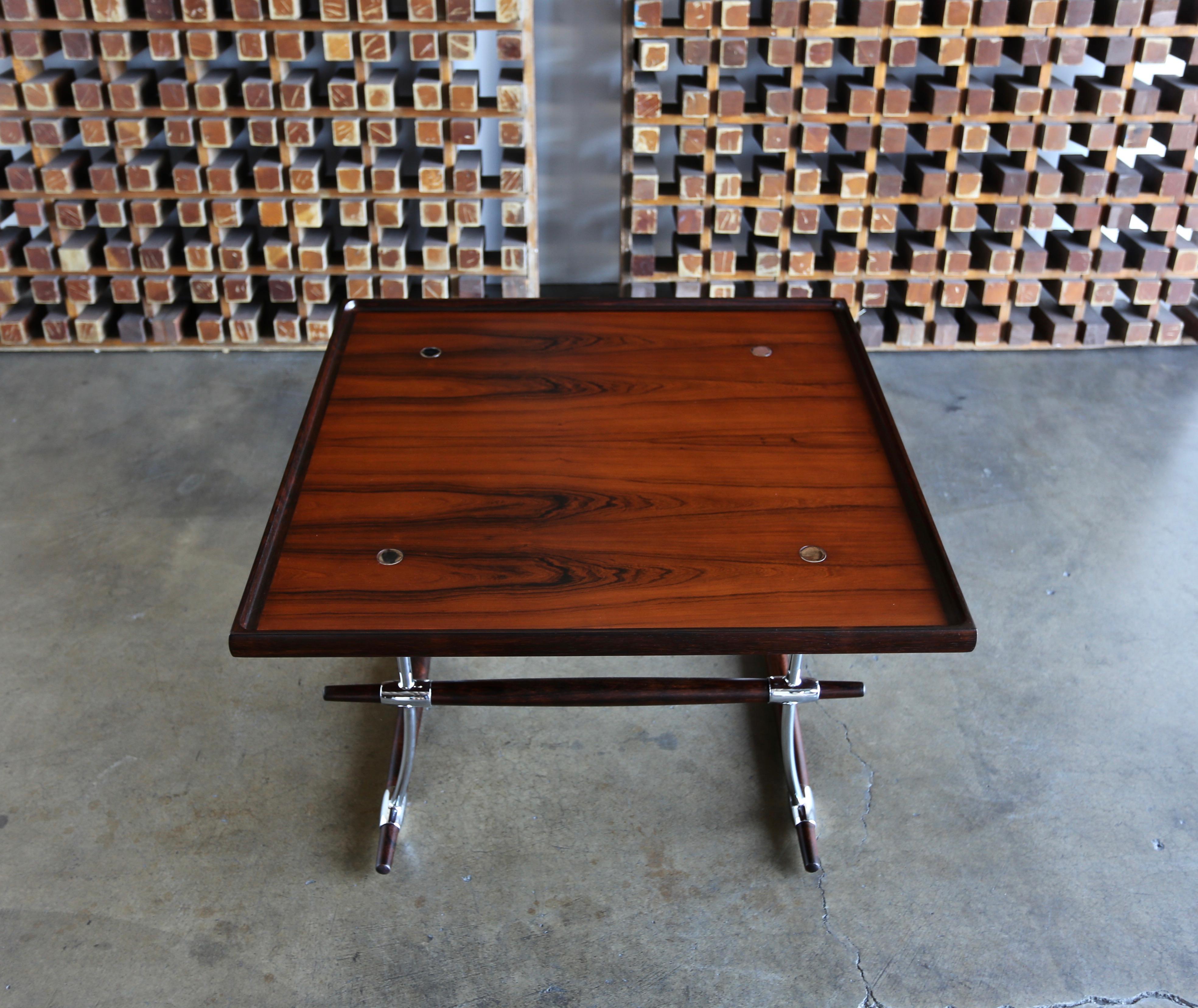 Jens Quistgaard Rare Pair of Rosewood Tables for Nissen Denmark, 1960 7