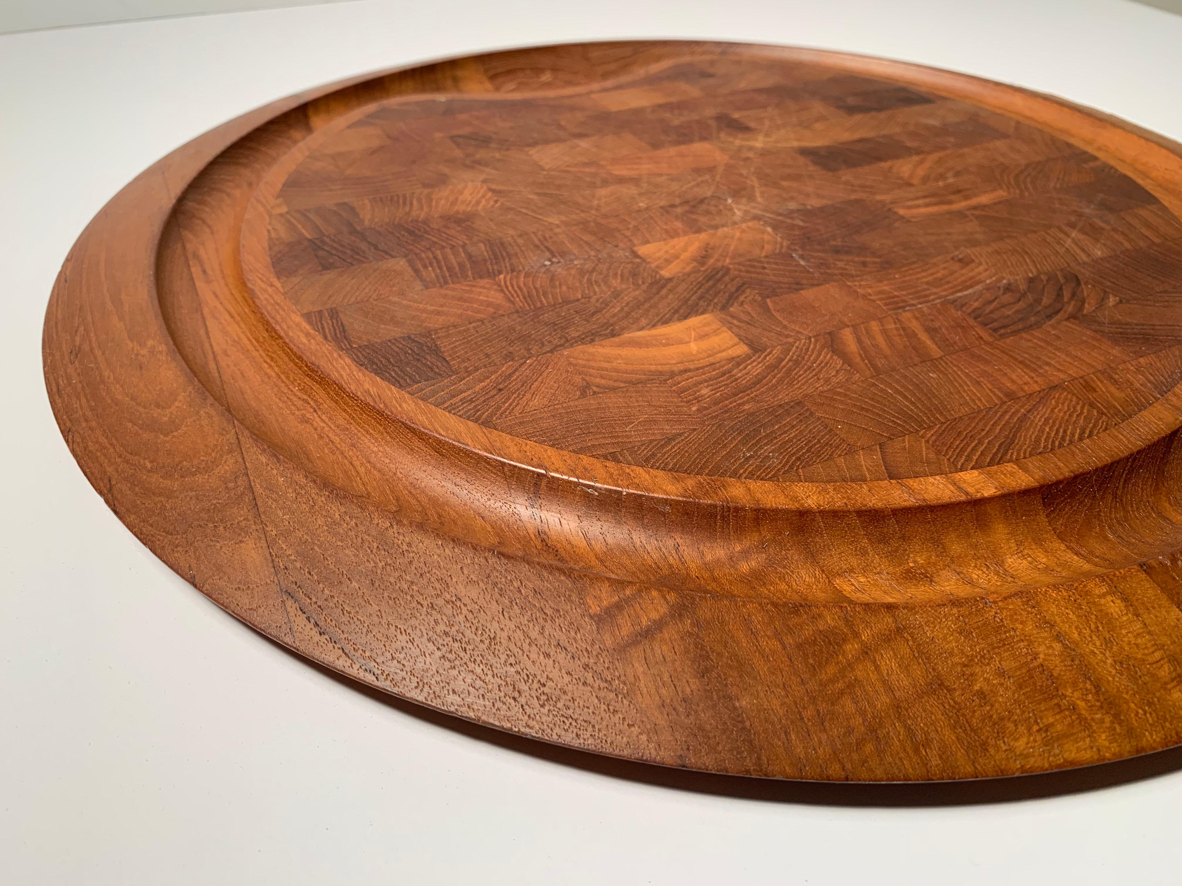 Mid-Century Modern Jens Quistgaard Round Cutting Board or Serving Tray for Dansk