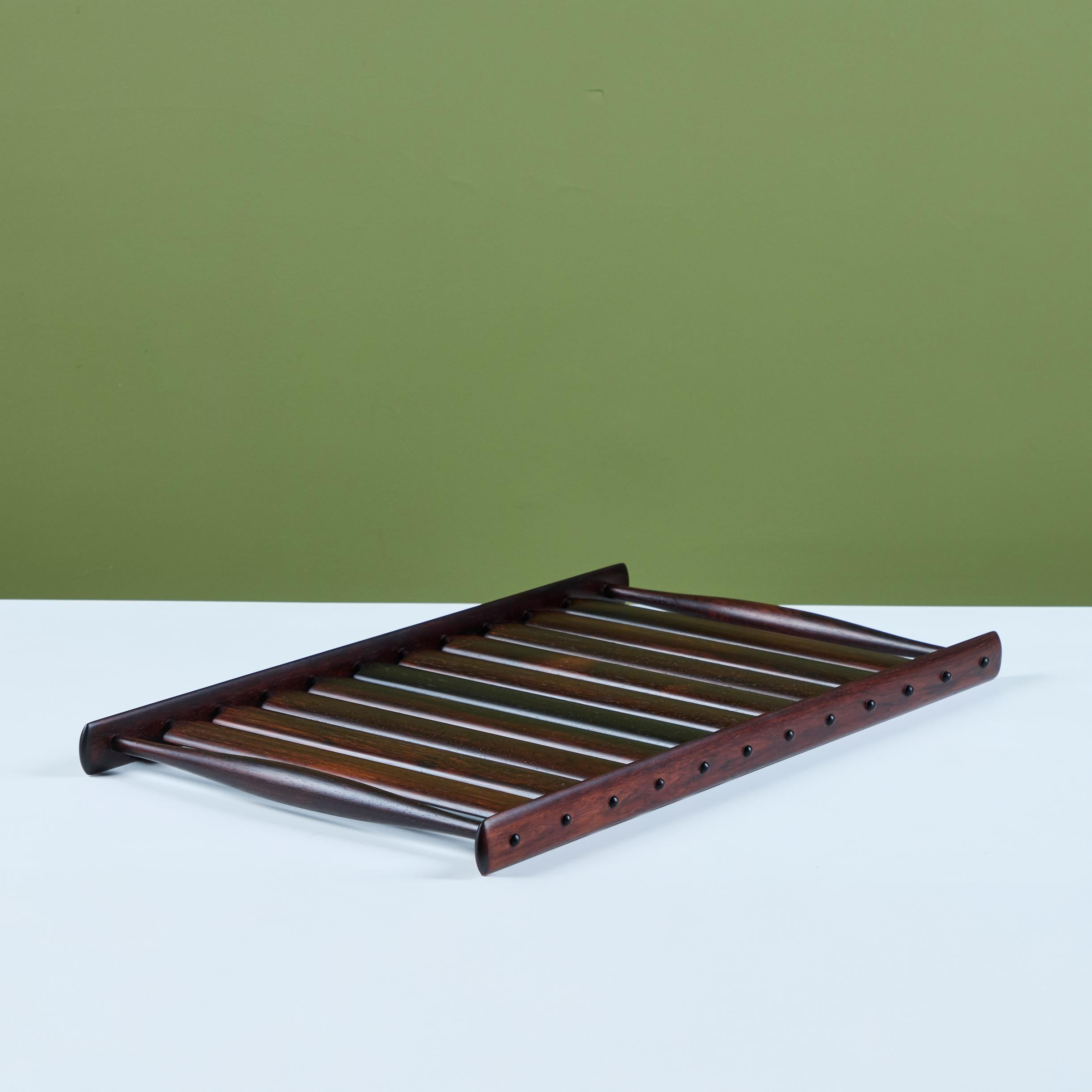 Bandeja de listones de palisandro Jens Quistgaard para la colección 