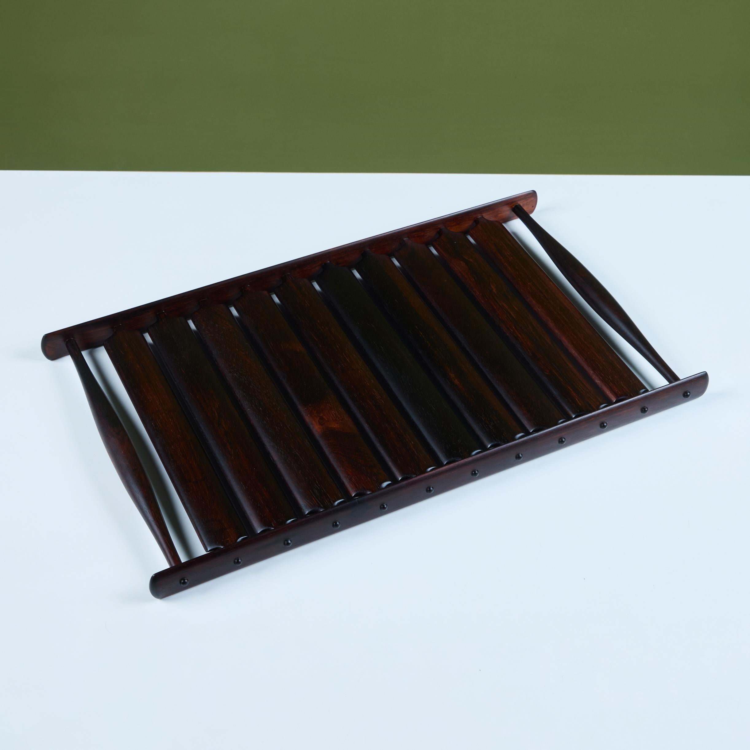 Bandeja de listones de palisandro Jens Quistgaard para la colección 