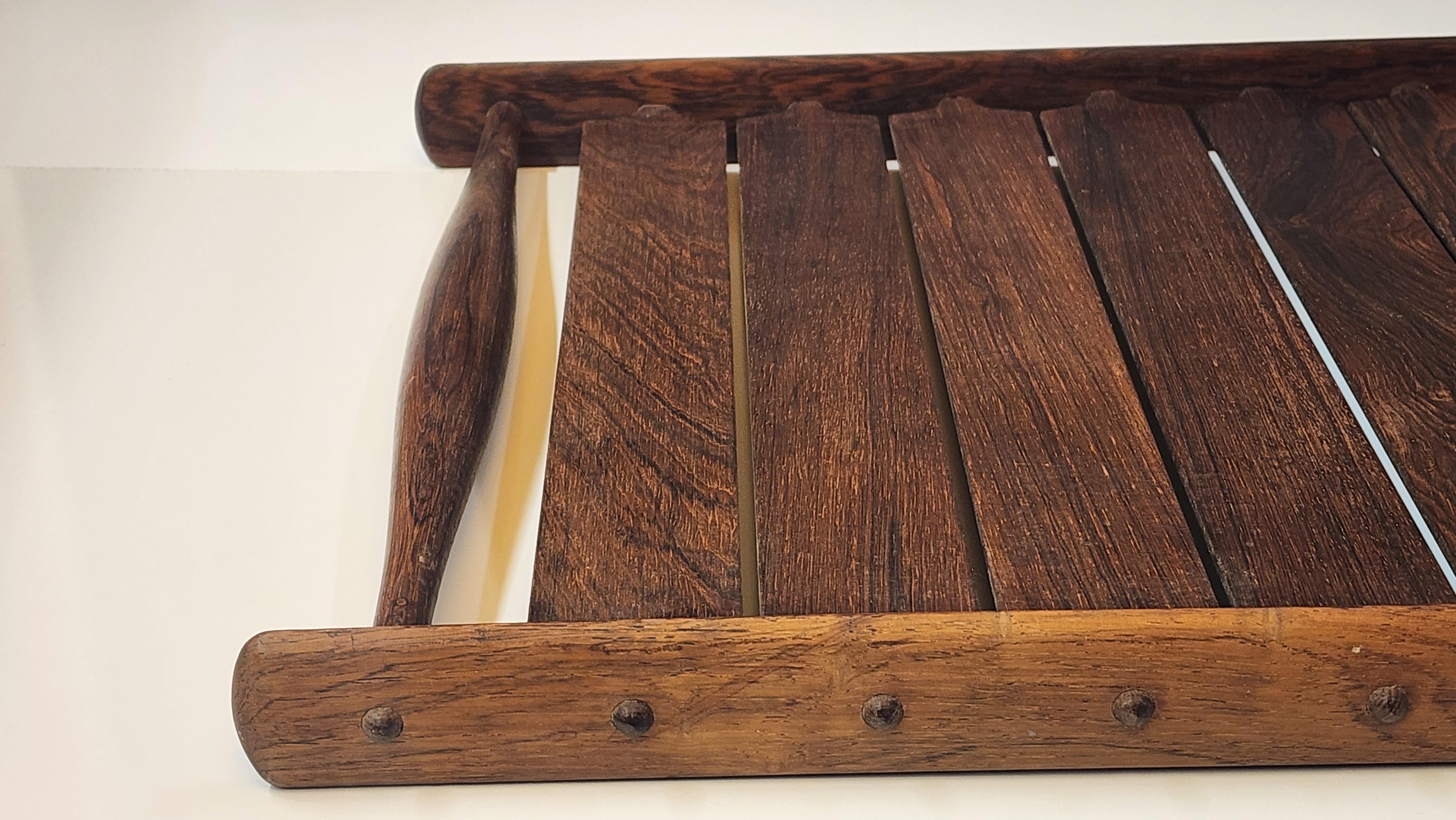 American Jens Quistgaard Slatted Rosewood Tray For Sale