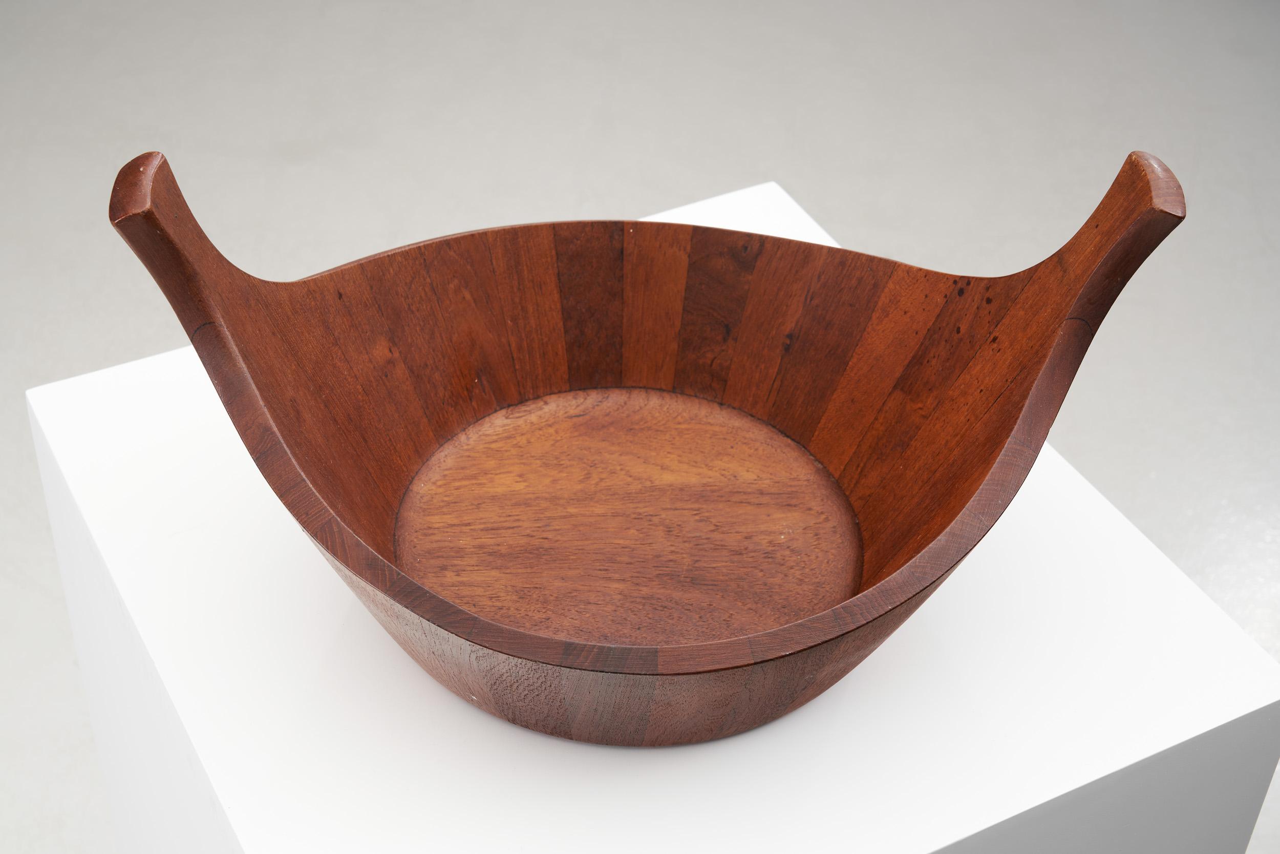 Jens Quistgaard Staved Teak Bowl for Dansk Design, Denmark, 1950s 1