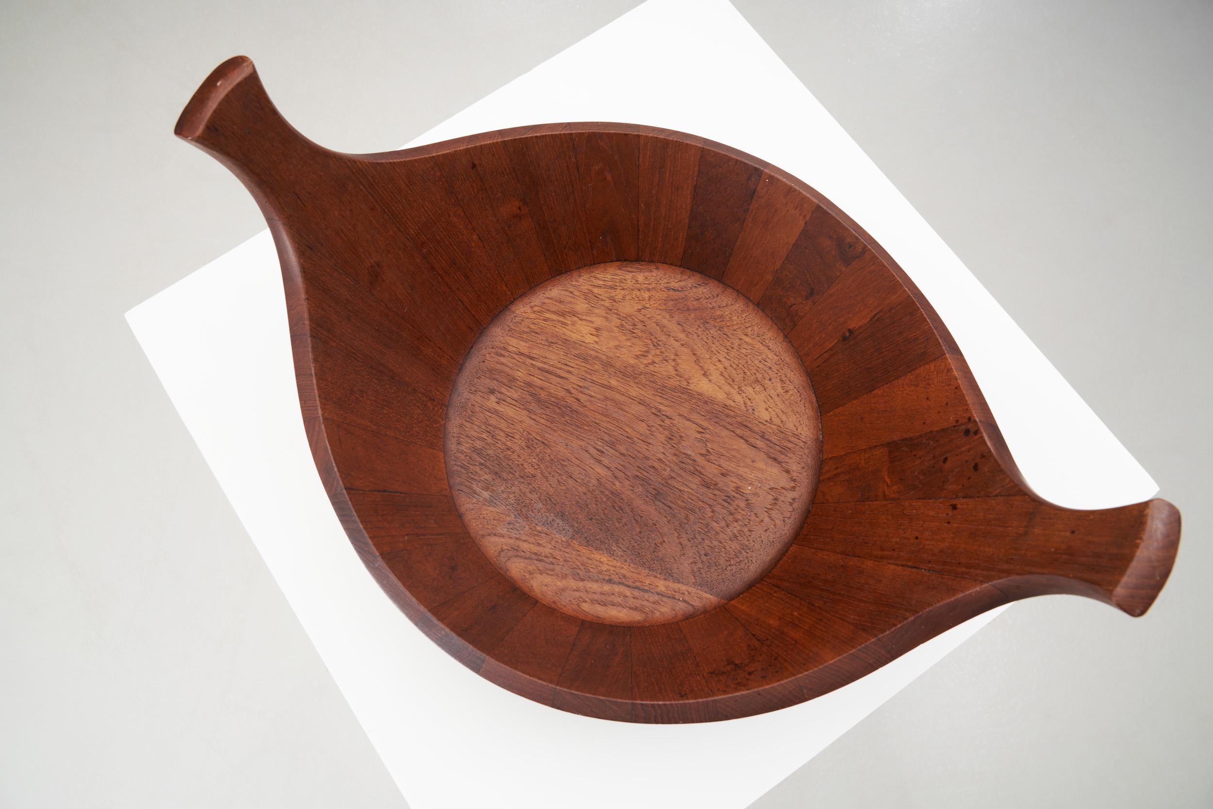 Jens Quistgaard Staved Teak Bowl for Dansk Design, Denmark, 1950s 2