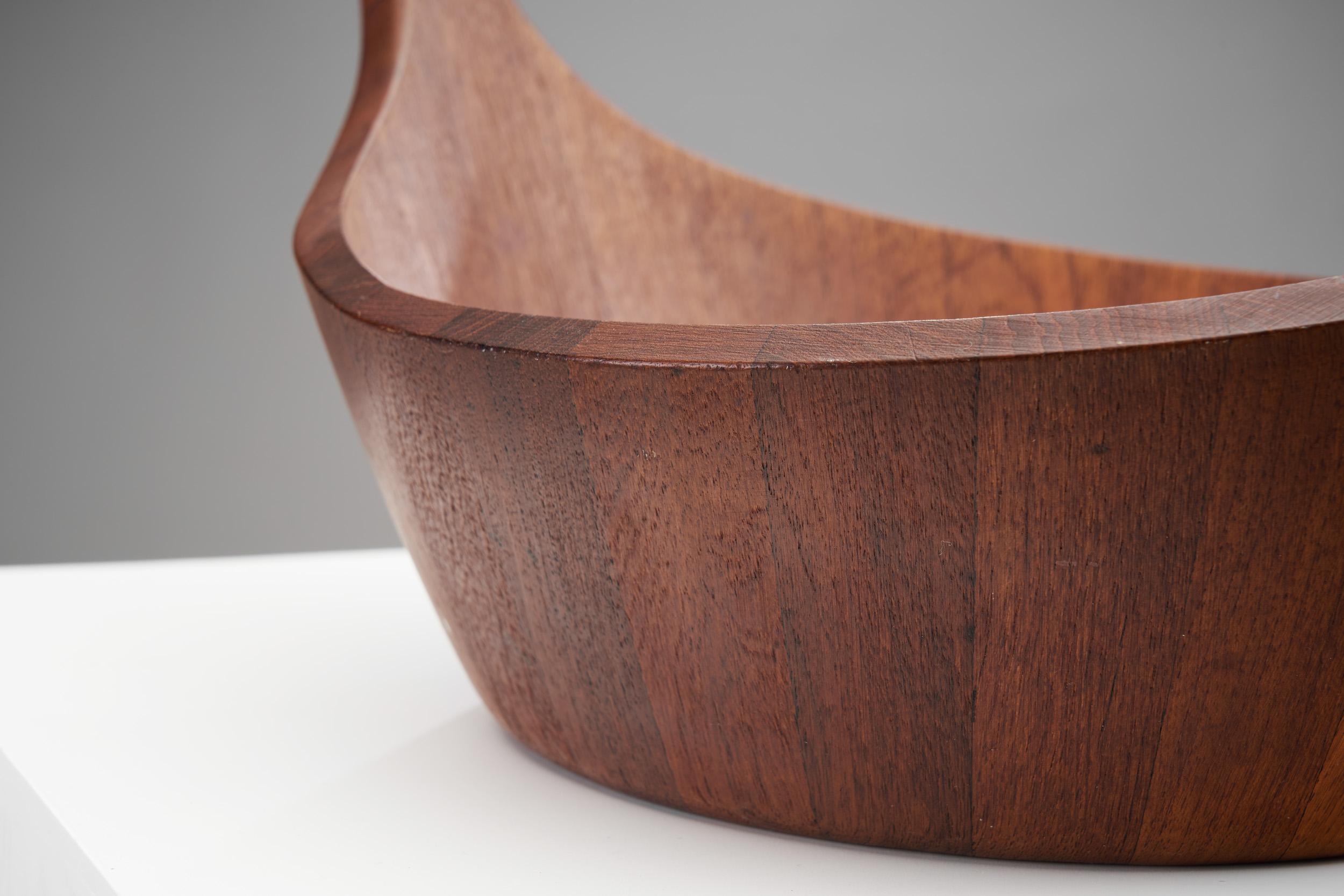 Jens Quistgaard Staved Teak Bowl for Dansk Design, Denmark, 1950s In Good Condition For Sale In Utrecht, NL
