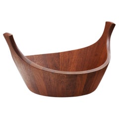Used Jens Quistgaard Staved Teak Bowl for Dansk Design, Denmark, 1950s