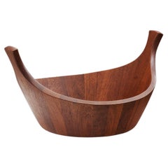 Vintage Jens Quistgaard Staved Teak Bowl for Dansk Design, Denmark, 1950s