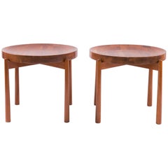 Jens Quistgaard Style Solid Teak Side Tables