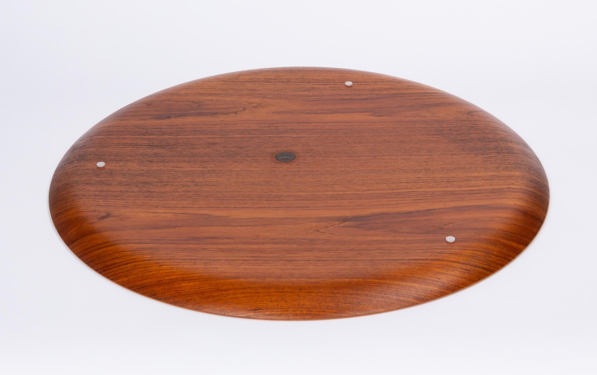 Jens Quistgaard Style Teak Tray with Curved Edge 4