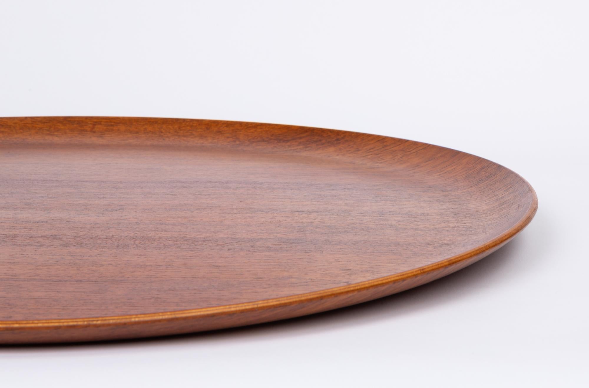 Jens Quistgaard Style Teak Tray with Curved Edge 5