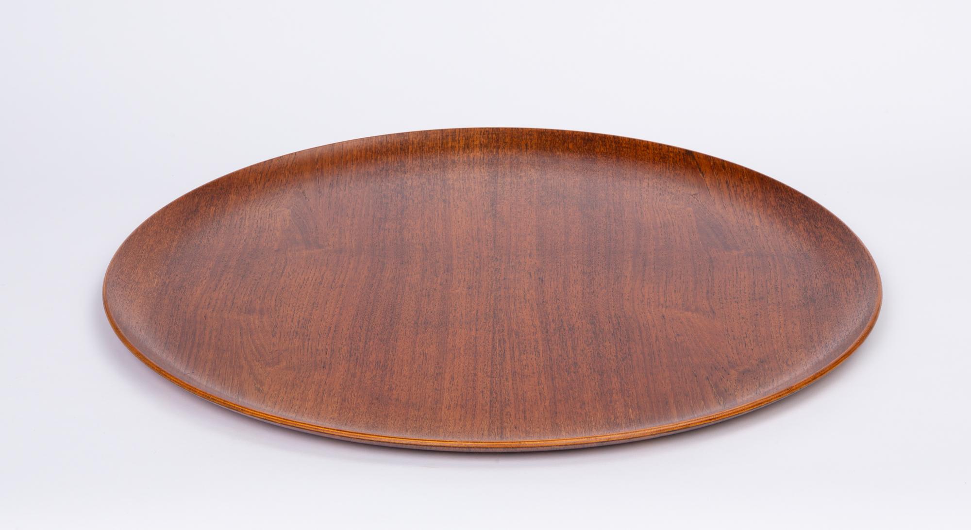 Mid-Century Modern Jens Quistgaard Style Teak Tray with Curved Edge