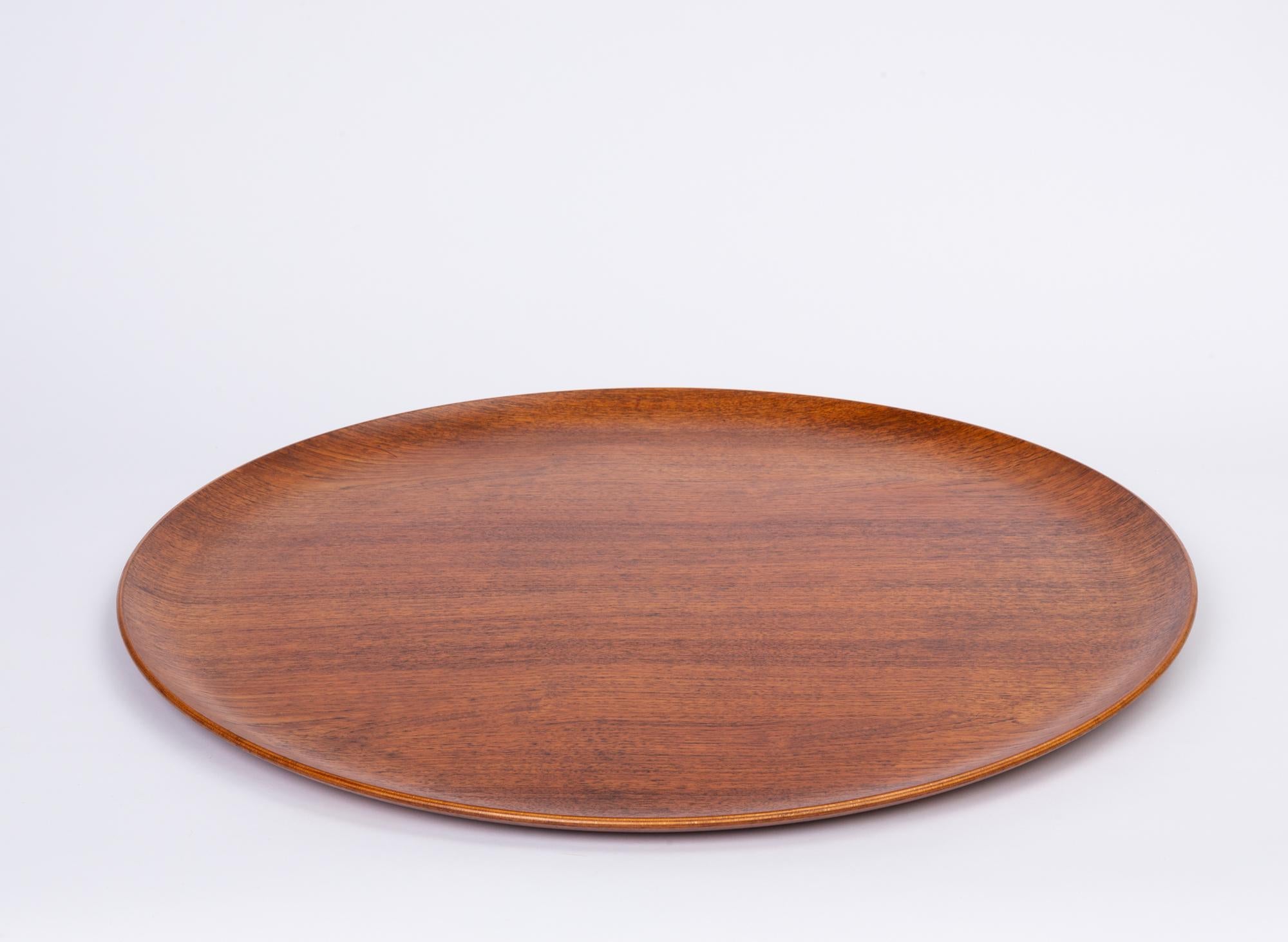 Danish Jens Quistgaard Style Teak Tray with Curved Edge