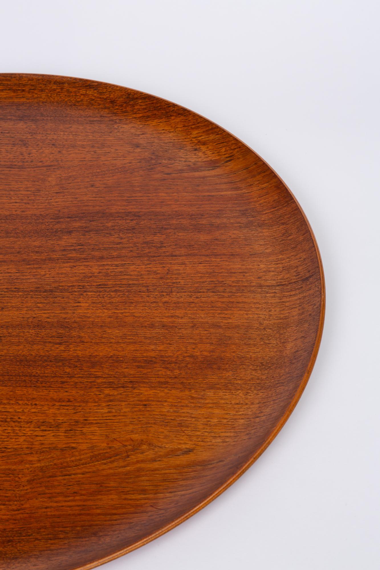 20th Century Jens Quistgaard Style Teak Tray with Curved Edge