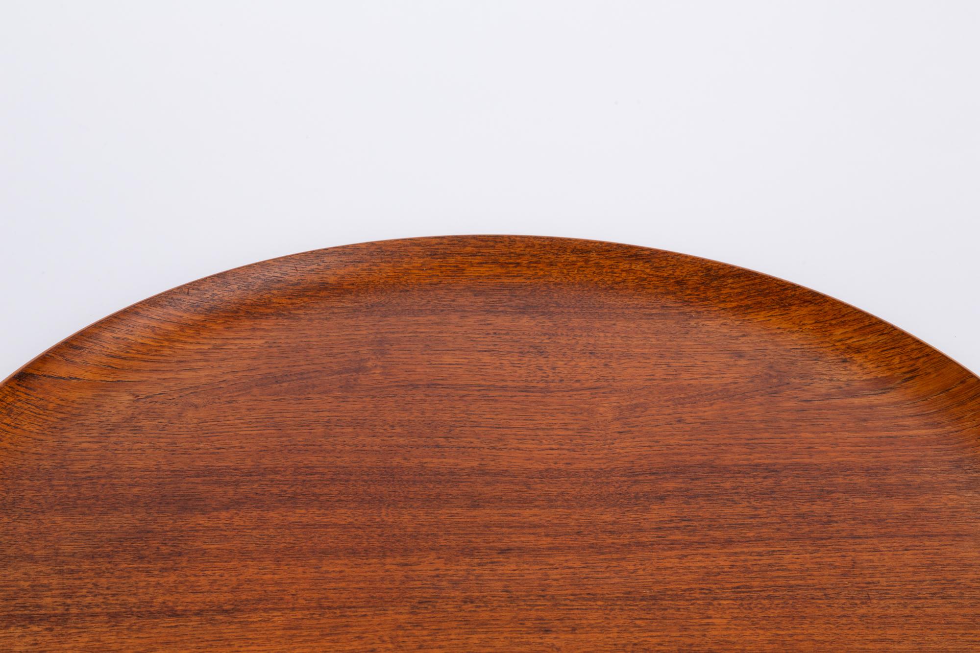 Jens Quistgaard Style Teak Tray with Curved Edge 2