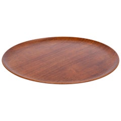 Jens Quistgaard Style Teak Tray with Curved Edge